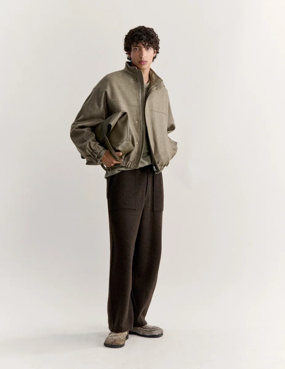 FLANNEL WOOL BLOUSON - 1