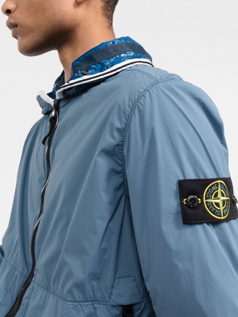 Compass logo-patch padded jacket - 5