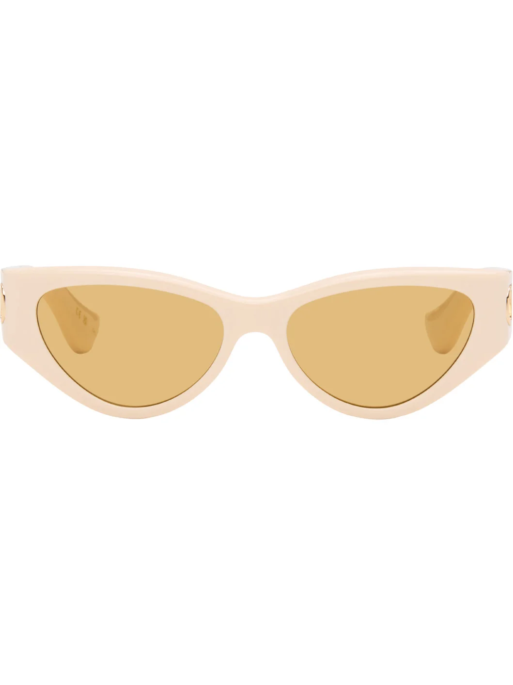 Beige Cat-Eye Acetate Sunglasses - 1