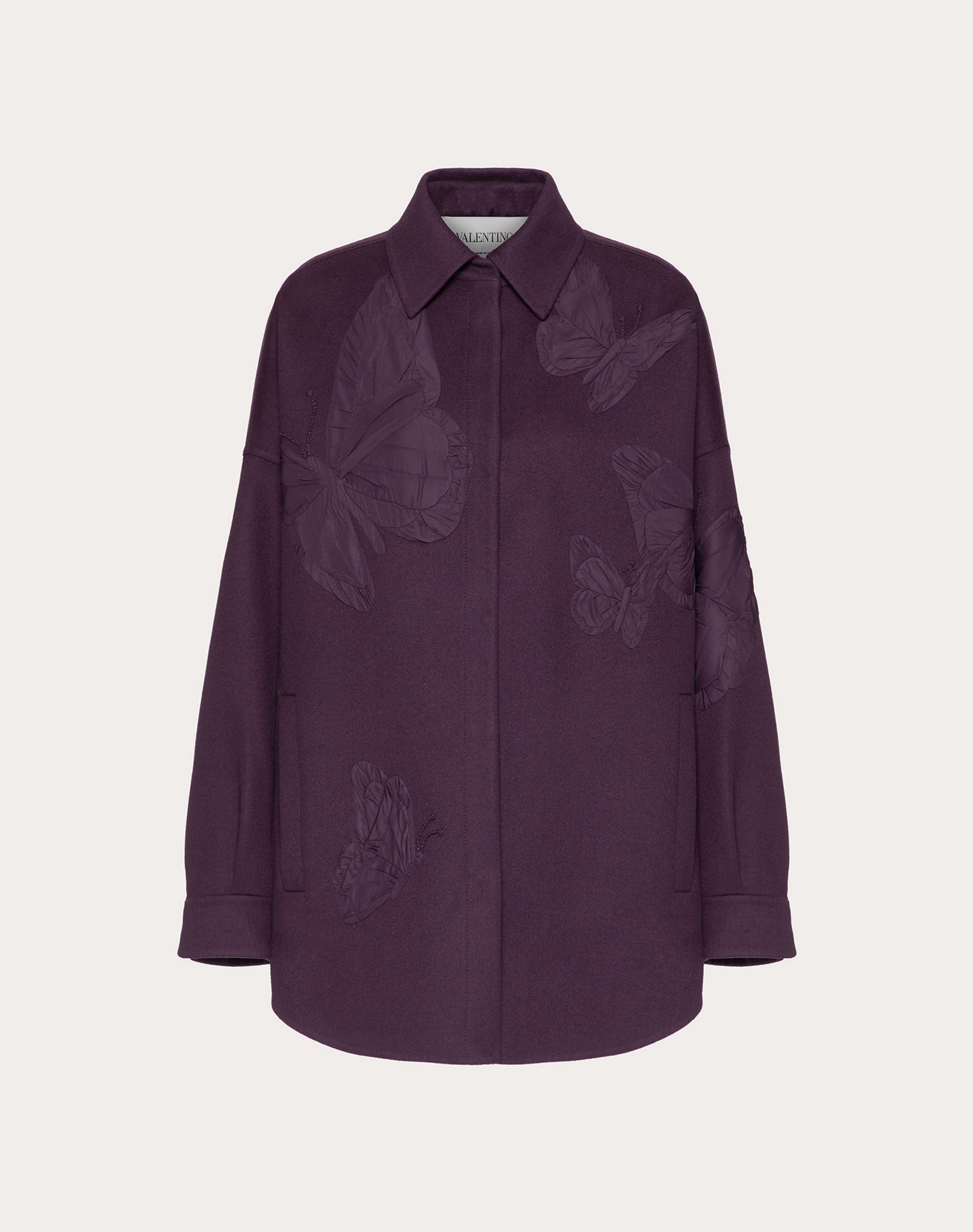 EMBROIDERED COMPACT DRAP OVERSHIRT - 1