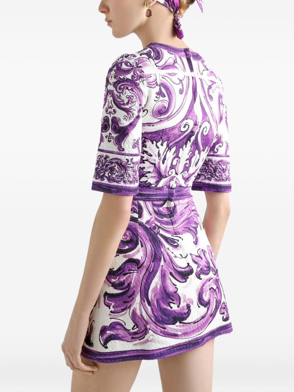 graphic-print mini dress - 4