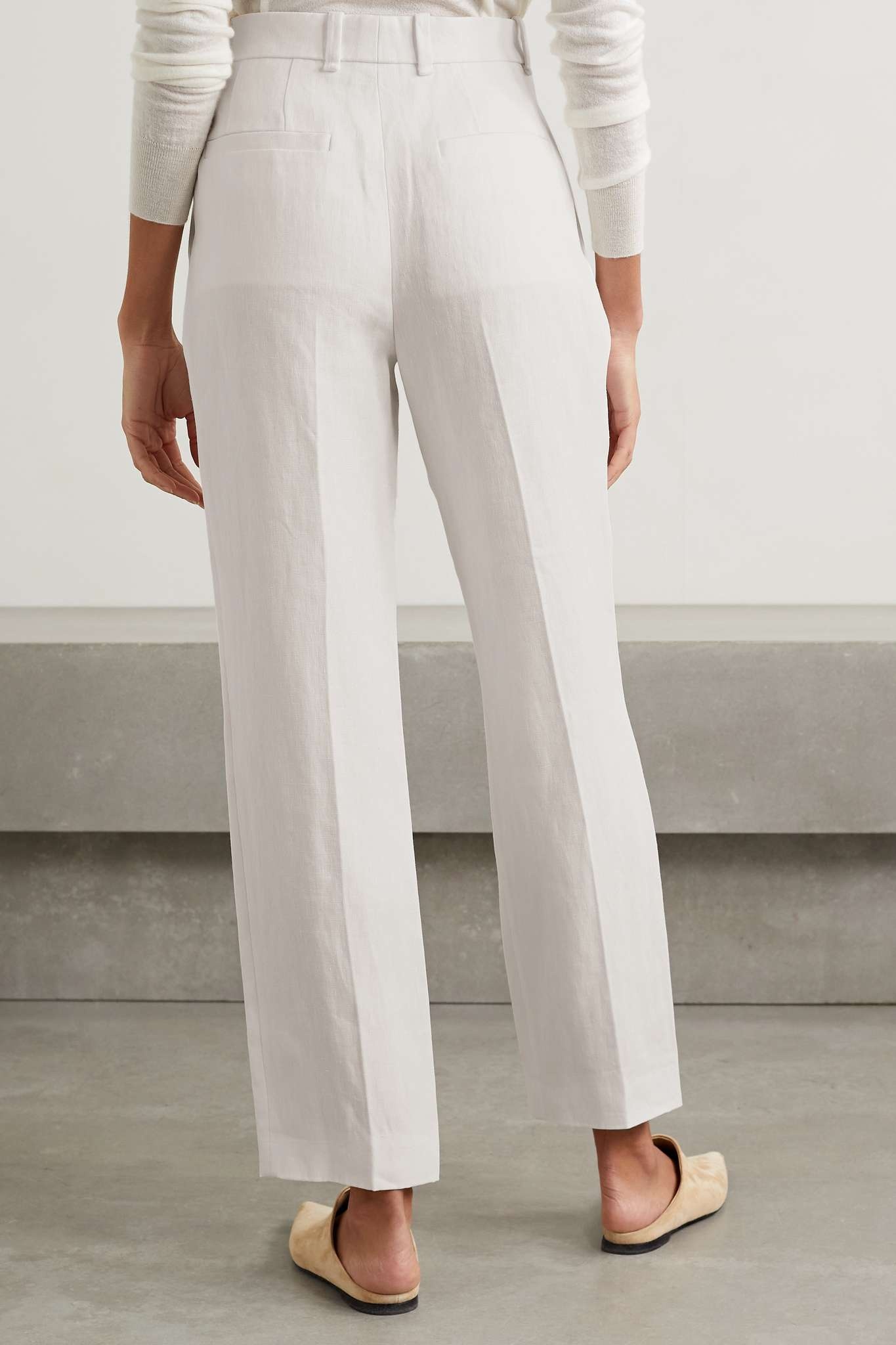 Linen tapered pants - 4