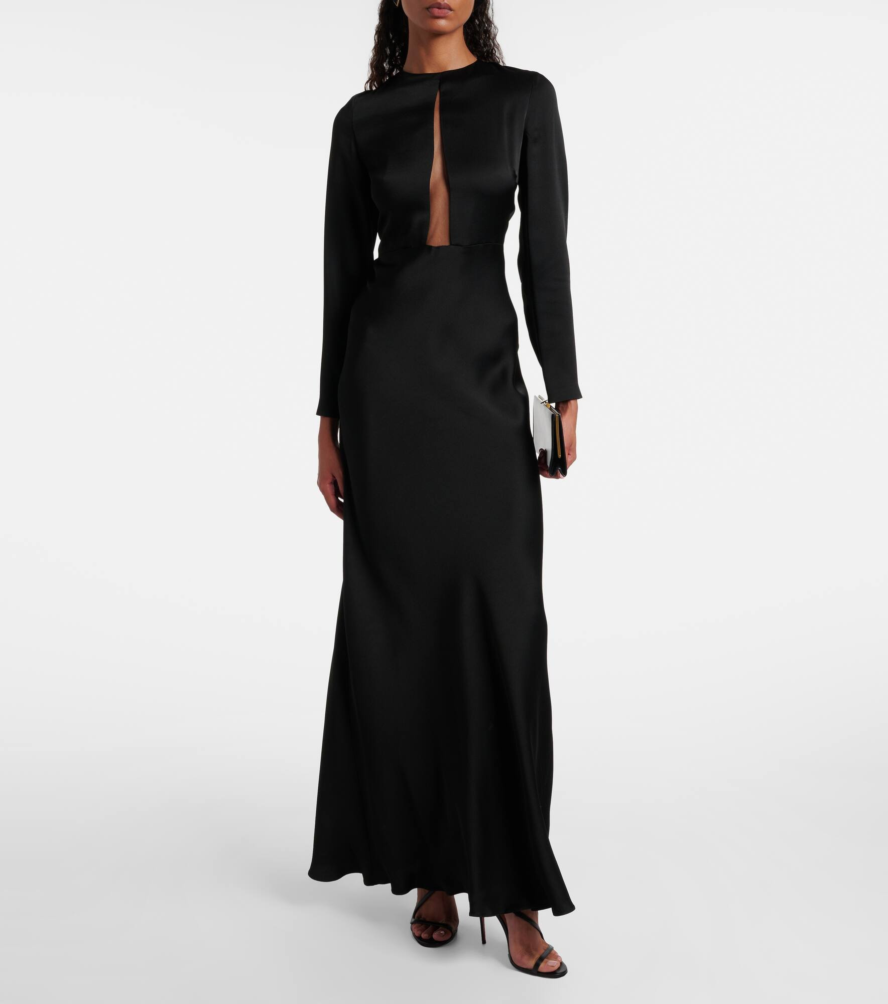 Bird satin maxi dress - 2