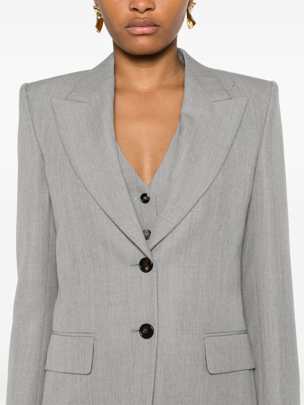 tailored wool blazer - 5