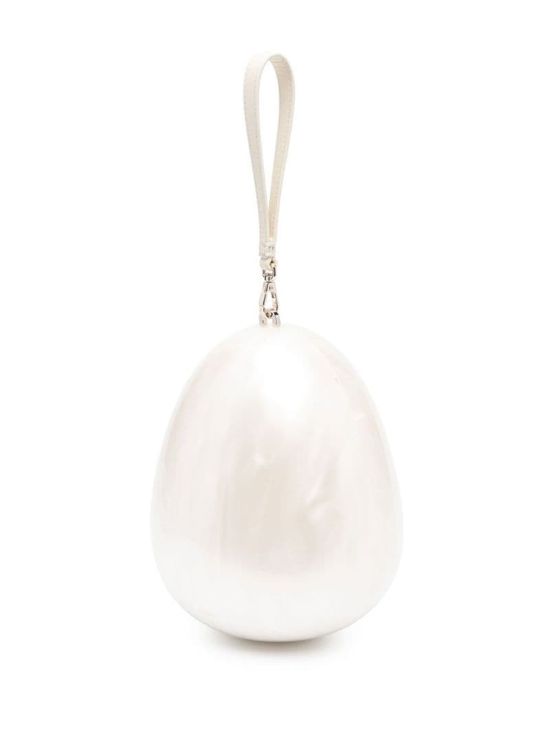 Egg faux pearl tote bag - 3