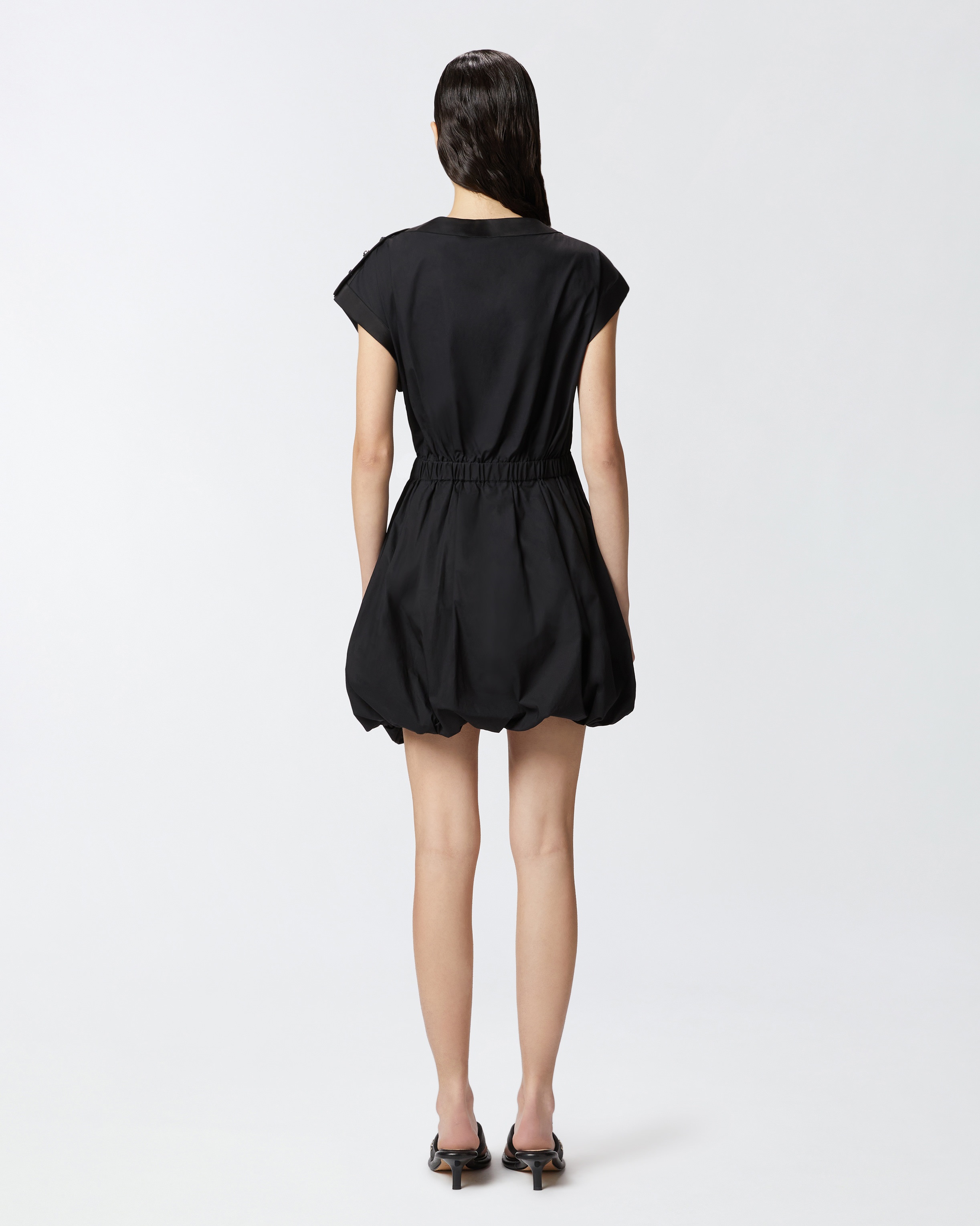 POPLIN DRESS WITH CRISSCROSS - 4