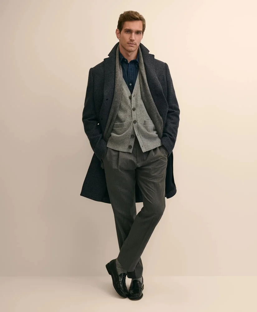 Cotton Blend Pinstripe Pants - 1