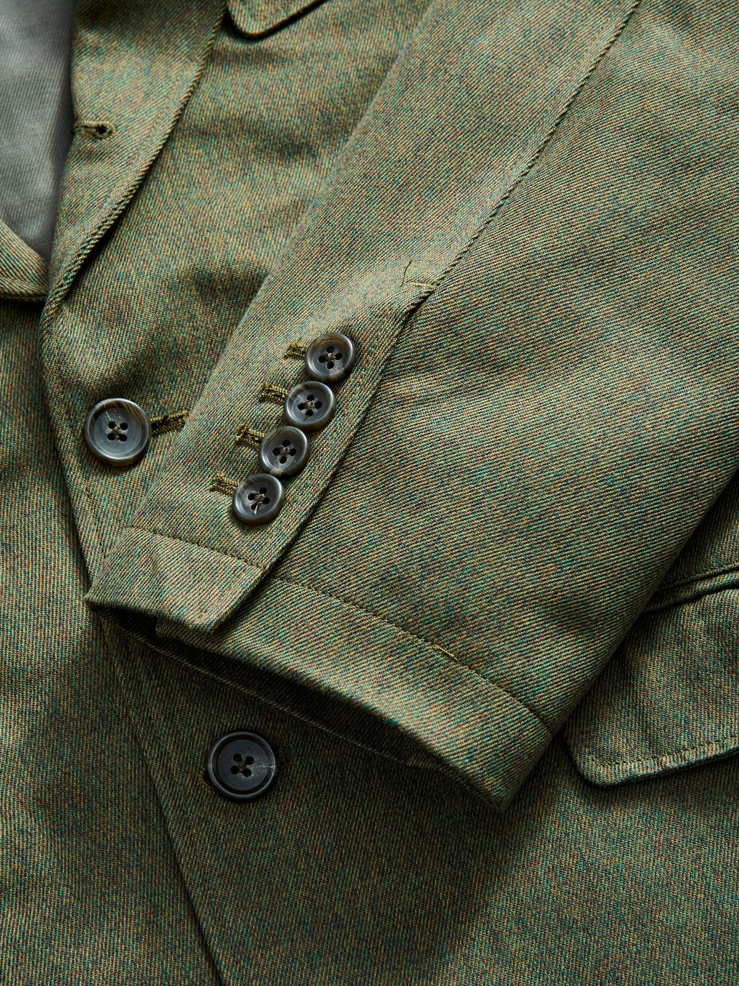 Melange Twill Andover Jacket in Olive - 10