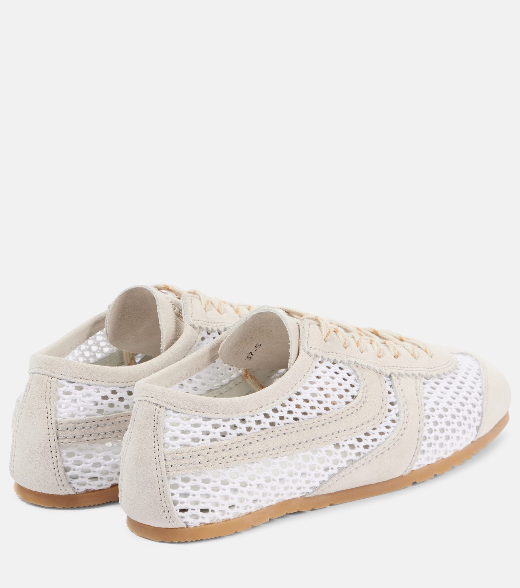 Suede-trimmed sneakers - 2