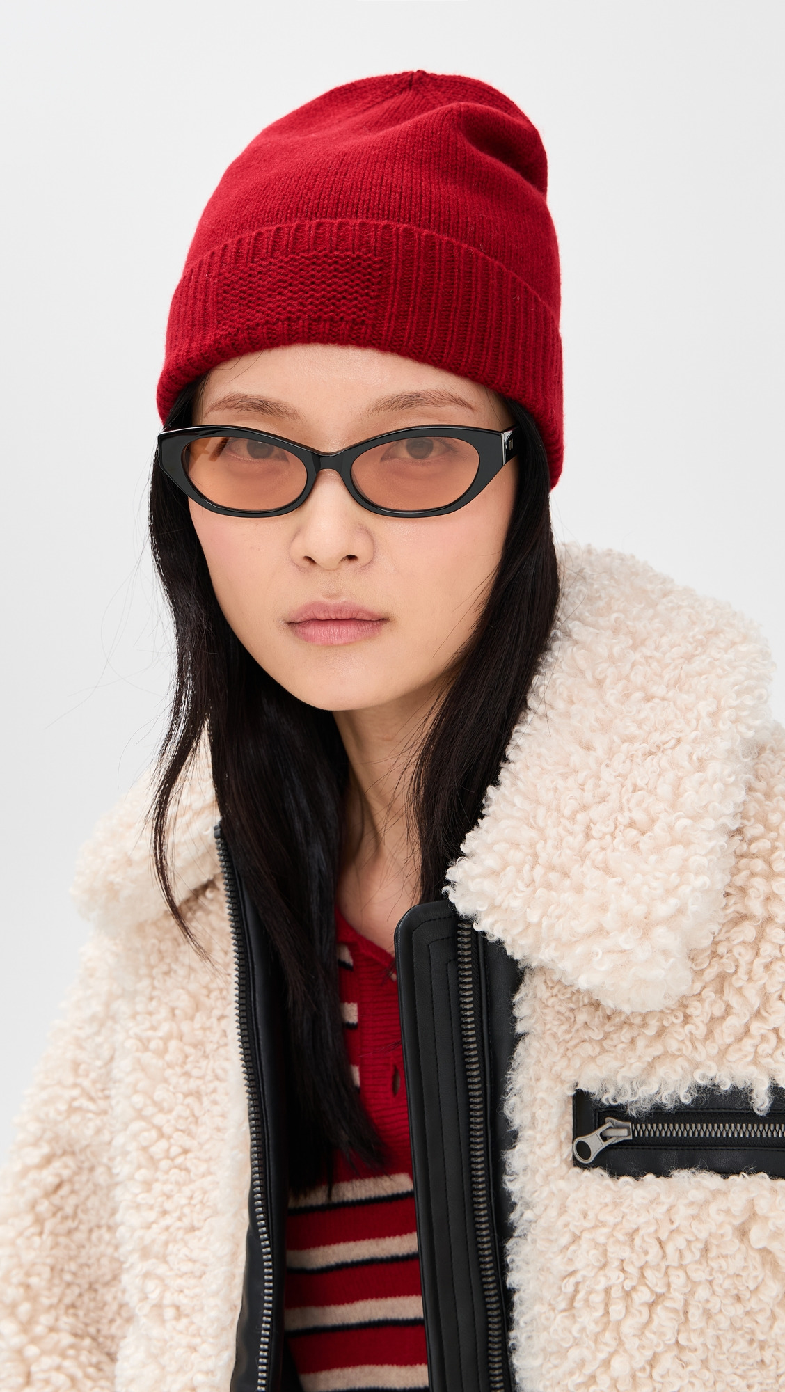 Cashmere Rib Cuff Beanie - 2