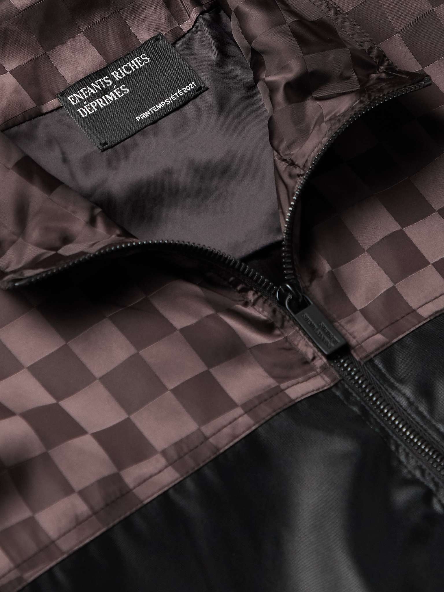 Shell and Checked Nylon-Jacquard Track Jacket - 5