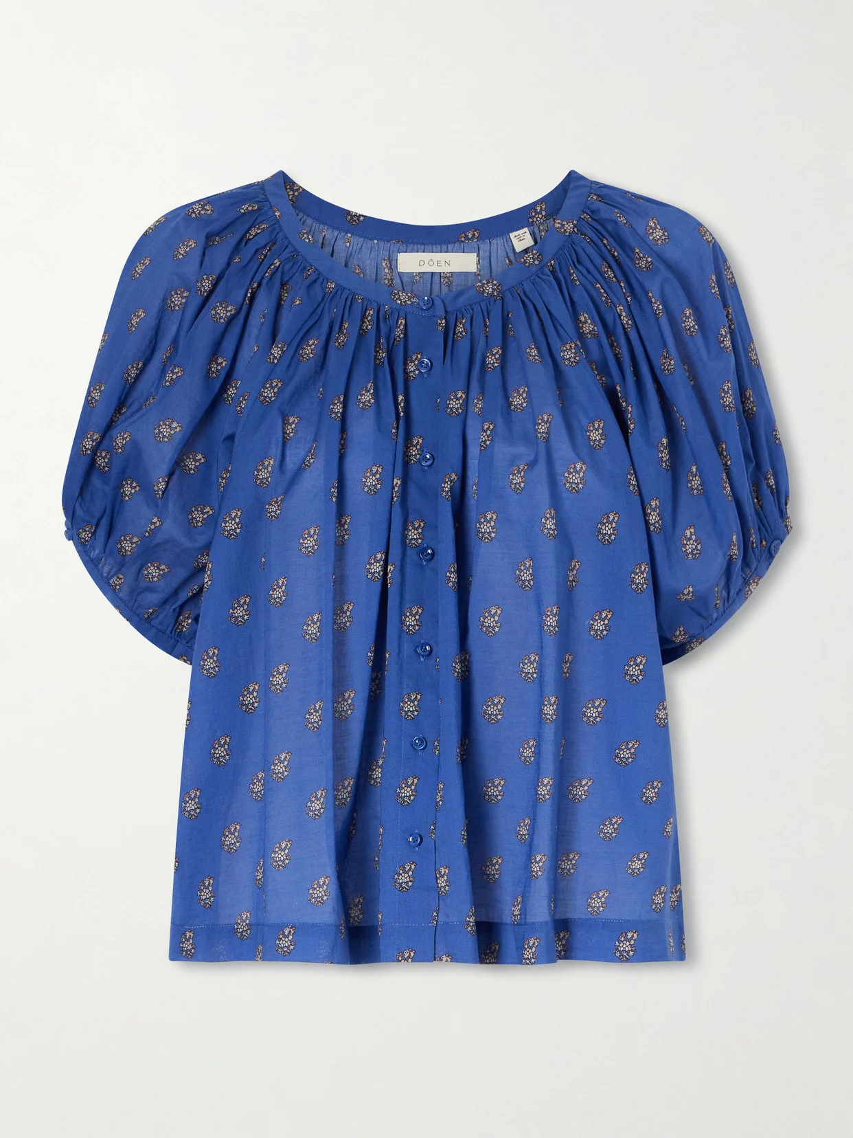 June Floral-printed Cotton Top - 1