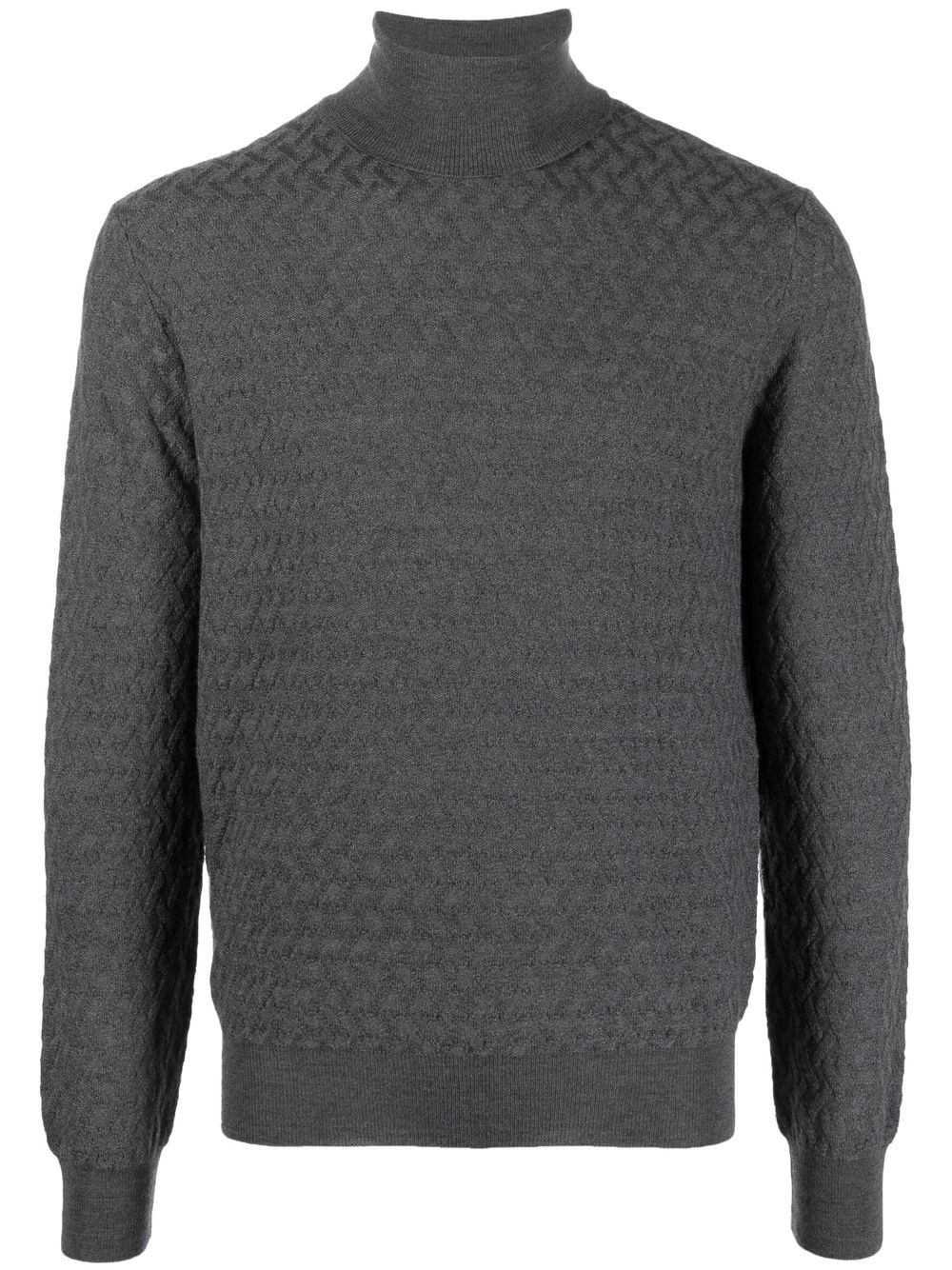 roll-neck knit jumper - 1