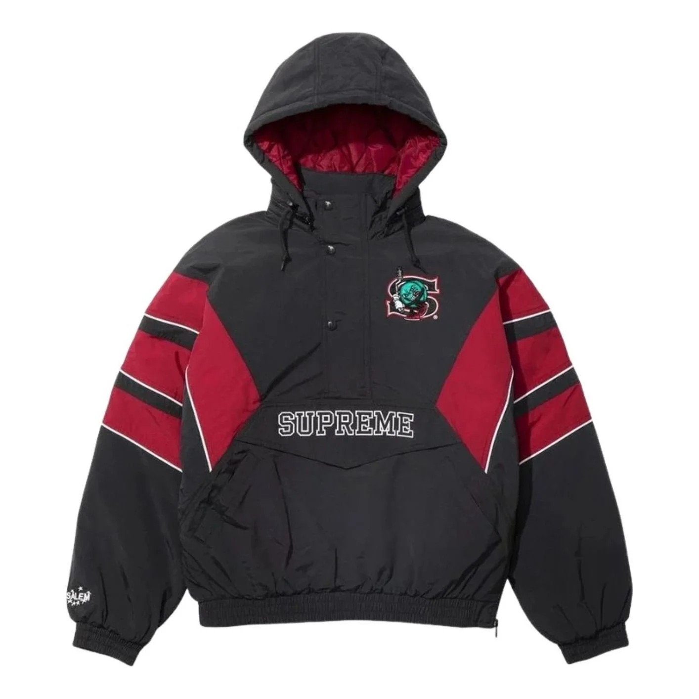 Supreme Supreme x SALEM SS26 Half Zip Stadium Jacket 'Black' SUP