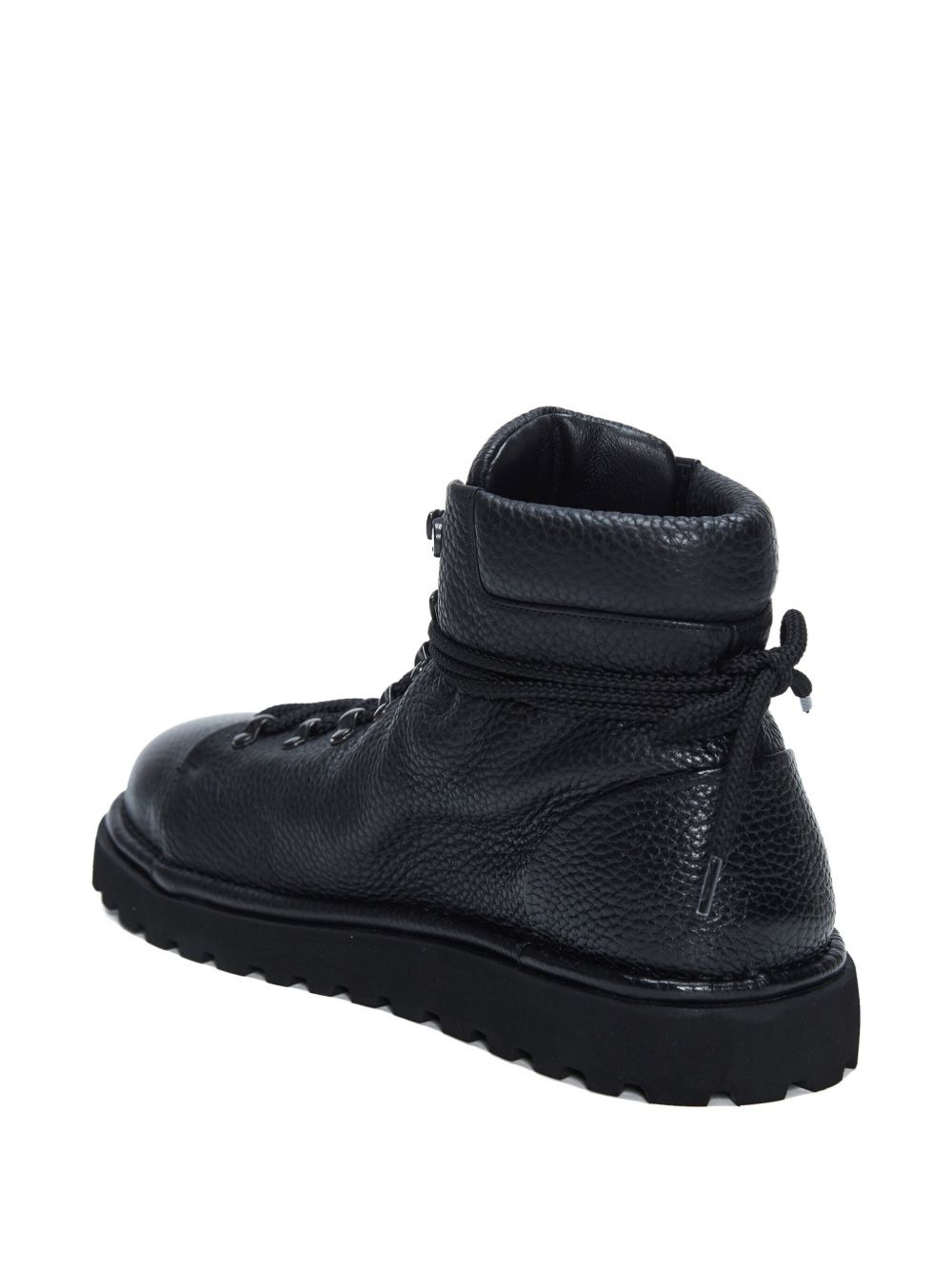 pebble-grain leather boots - 4