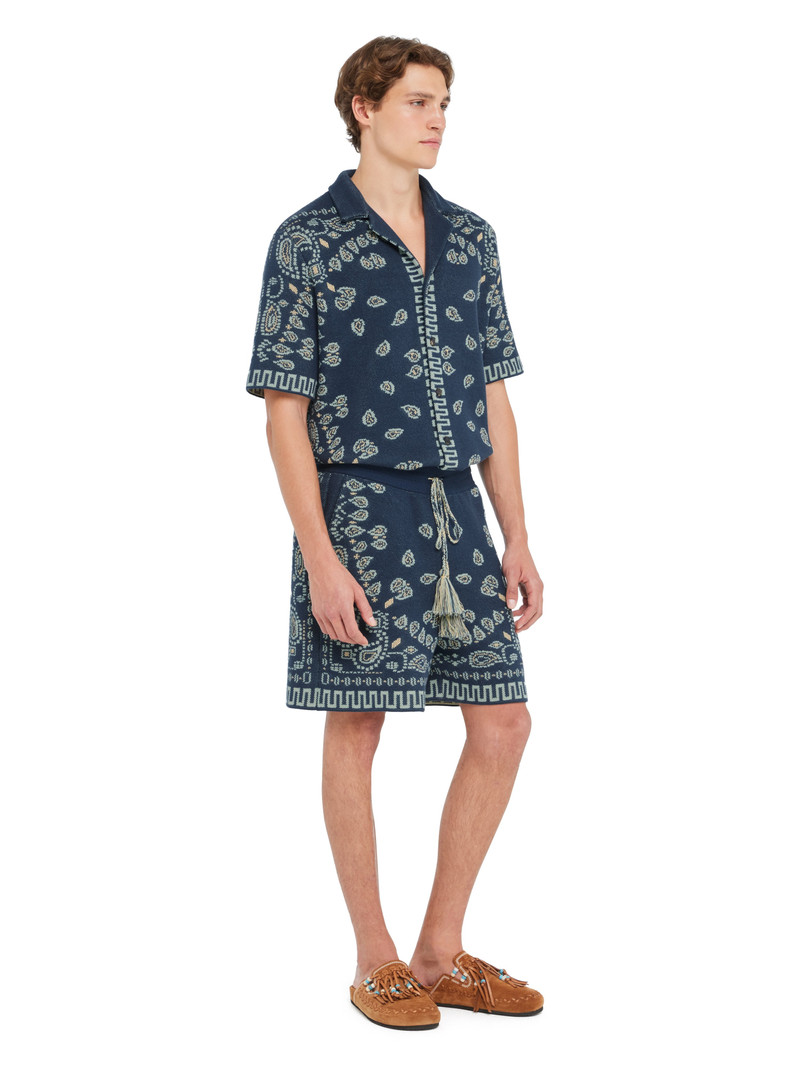 Cotton Piquet Bandana Bermuda 5