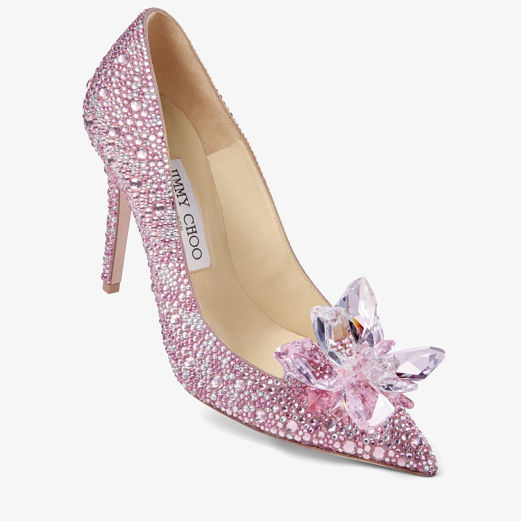 Avril
Rose Mix Suede and Crystal Covered Pointy Toe Pumps - 3