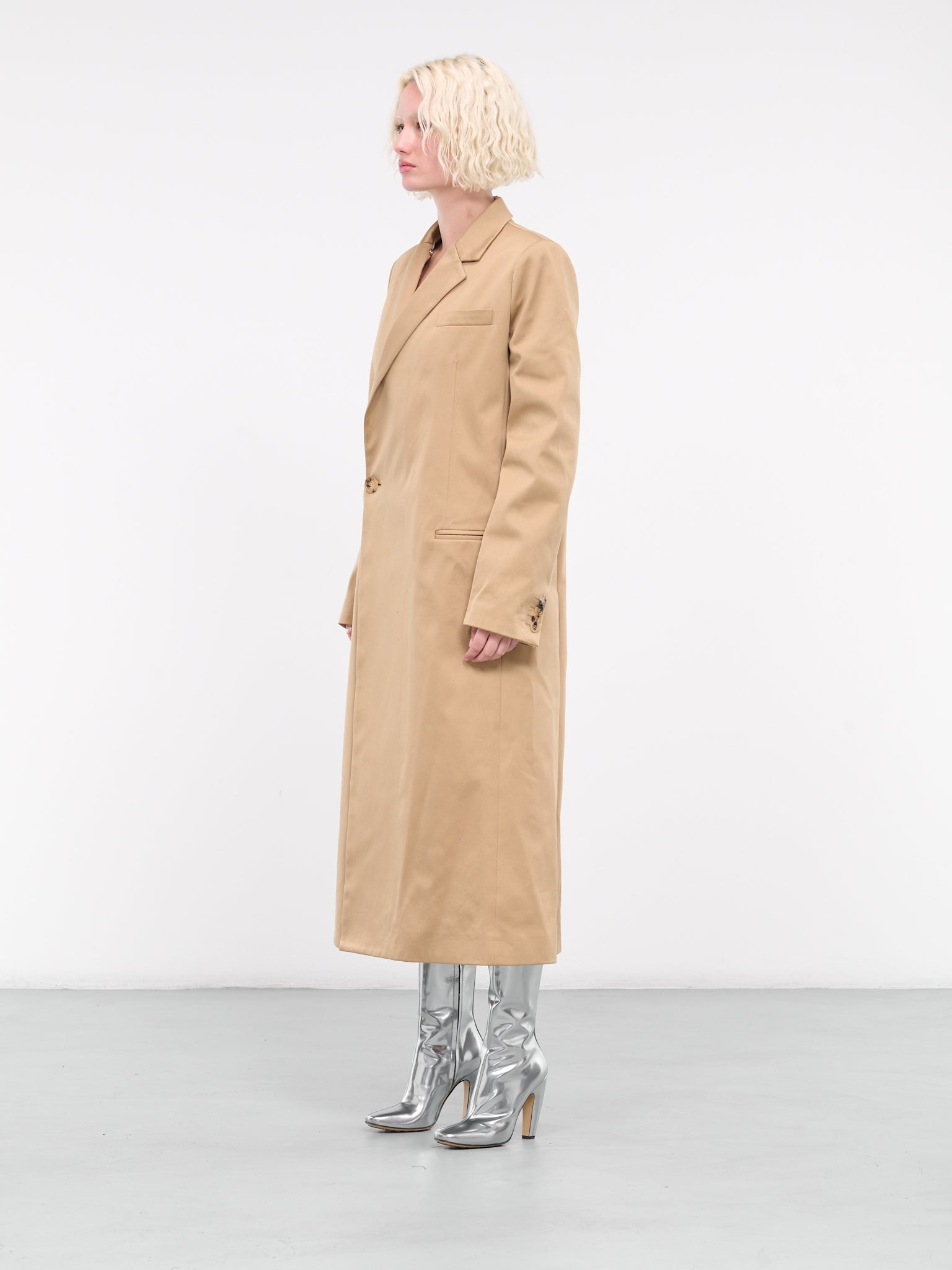 Double-Breasted Tailored Coat - 2