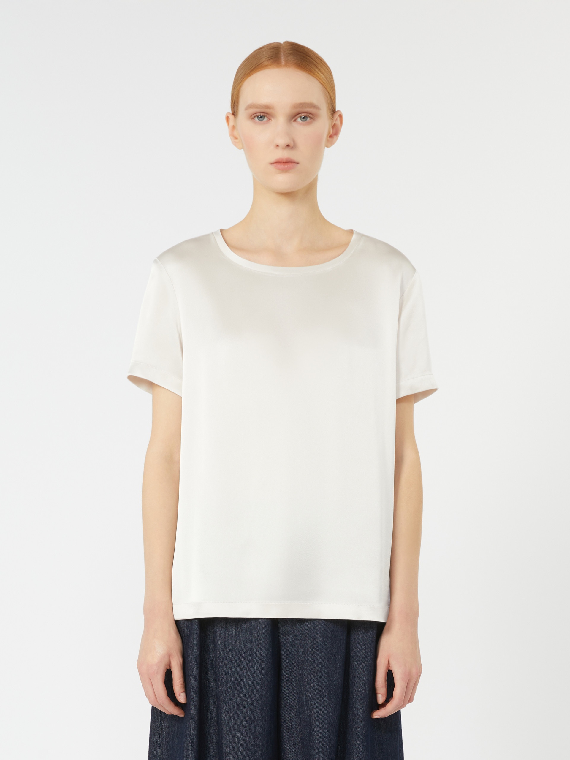 REBECCA Viscose satin T-shirt - 3