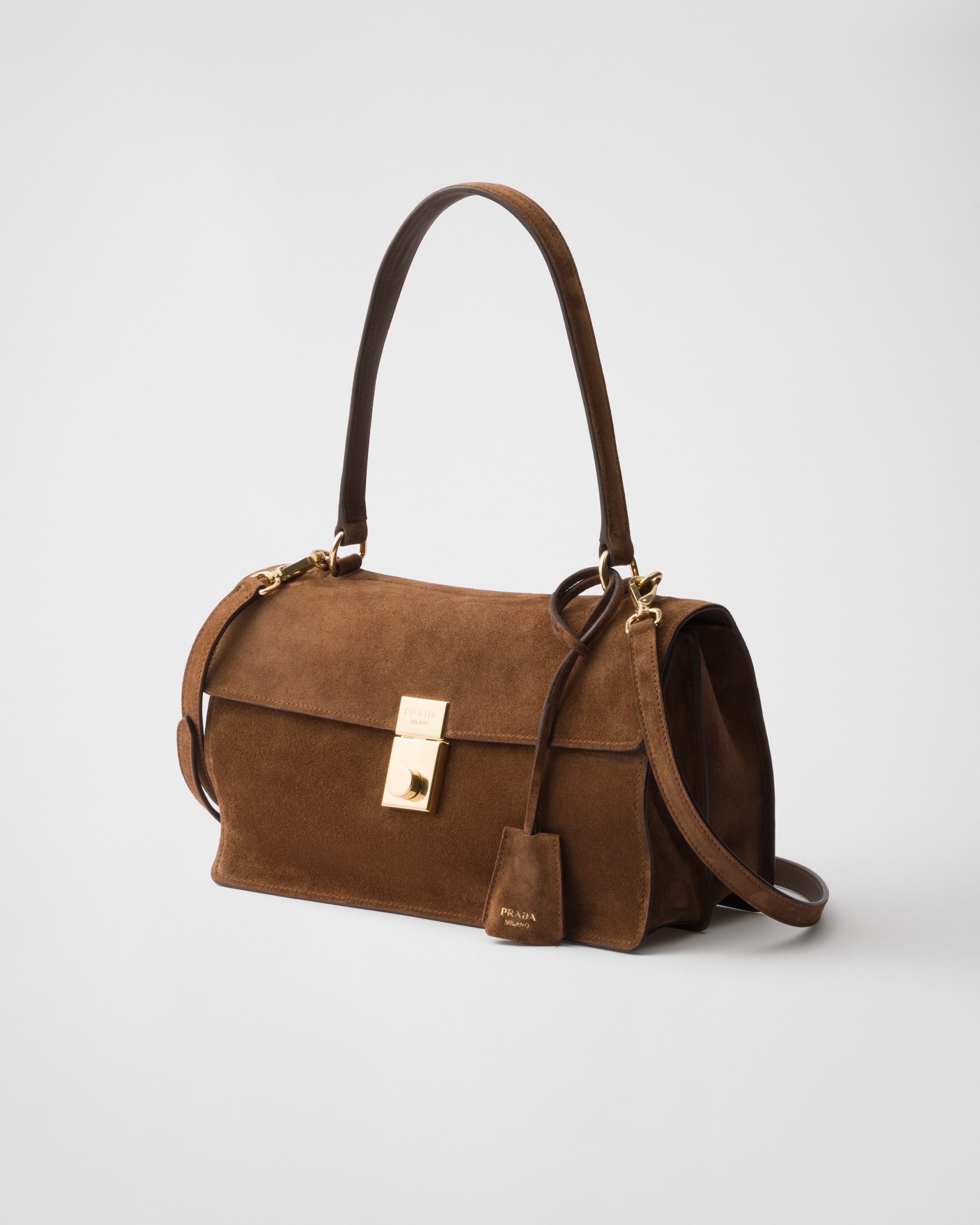 Medium suede shoulder bag - 3