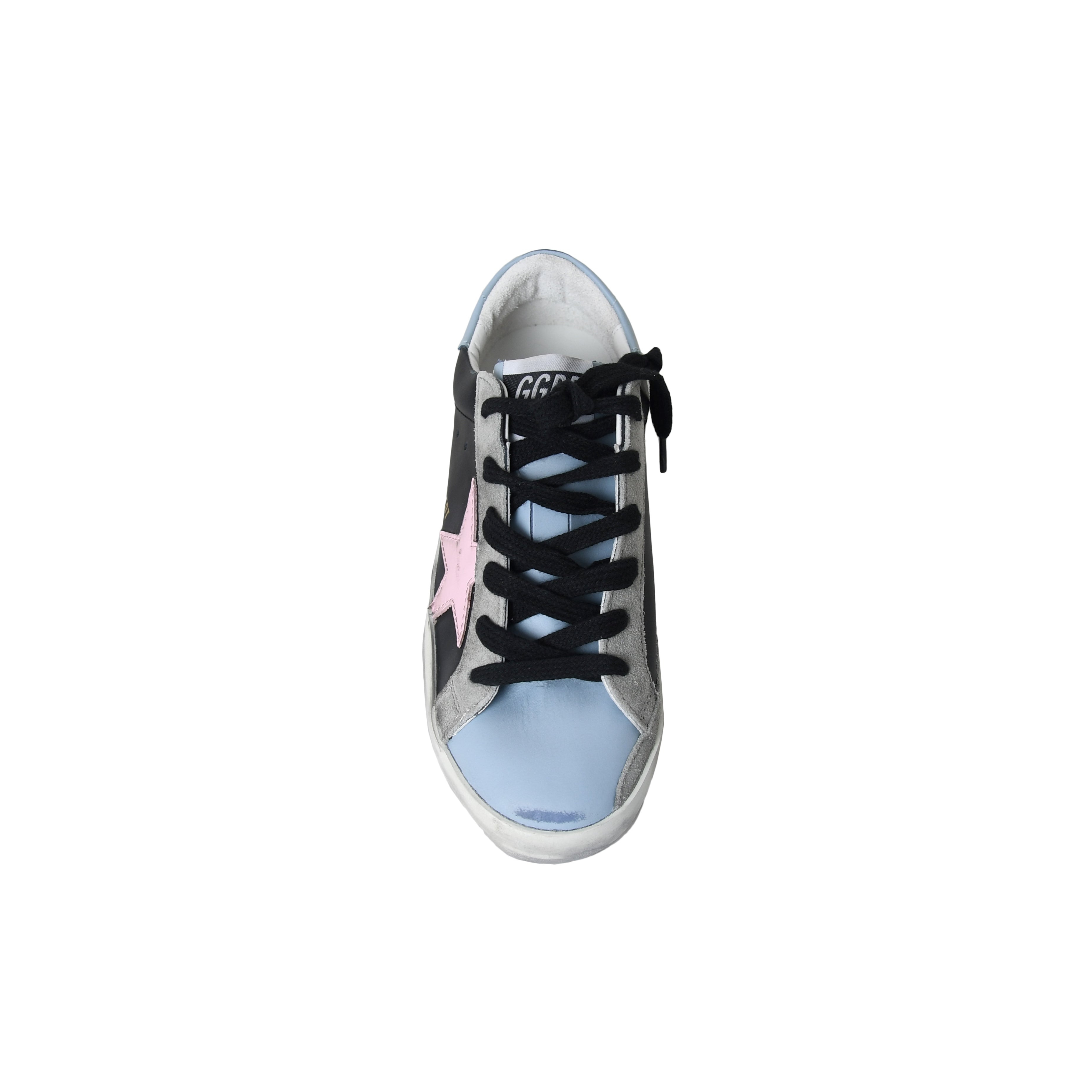 Golden Goose Super Star Classic With List Black Light Blue Pink - 4