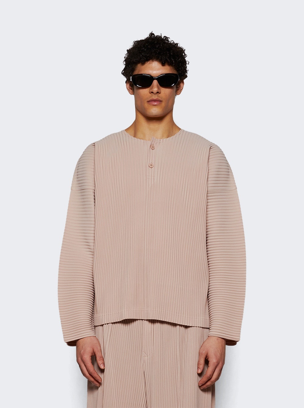 Pleated Shirt Rose Grey - 2