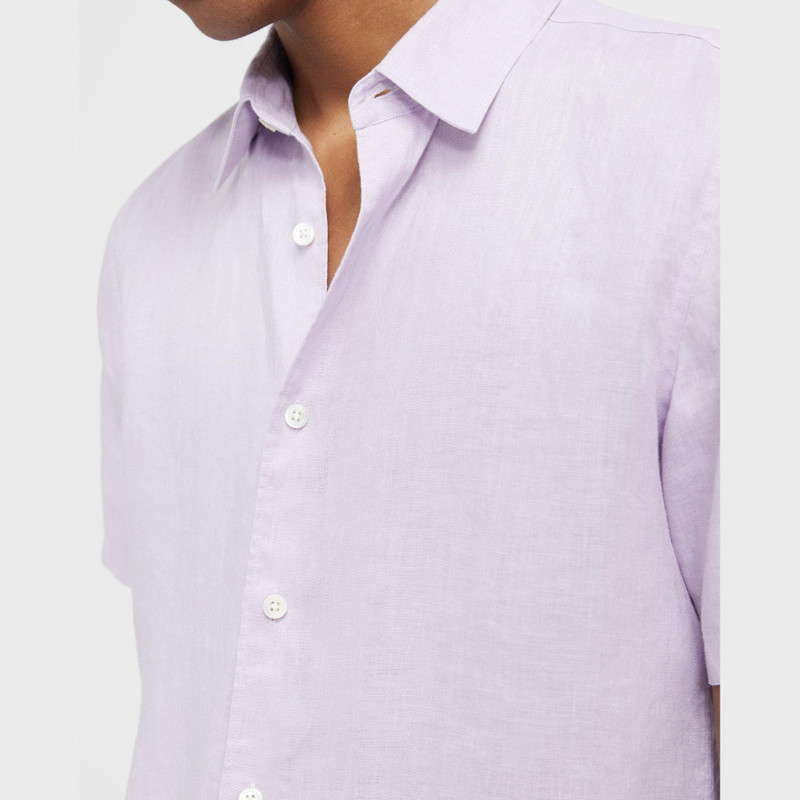Theory Irving Short-Sleeve Shirt in Relaxed Linen outlook