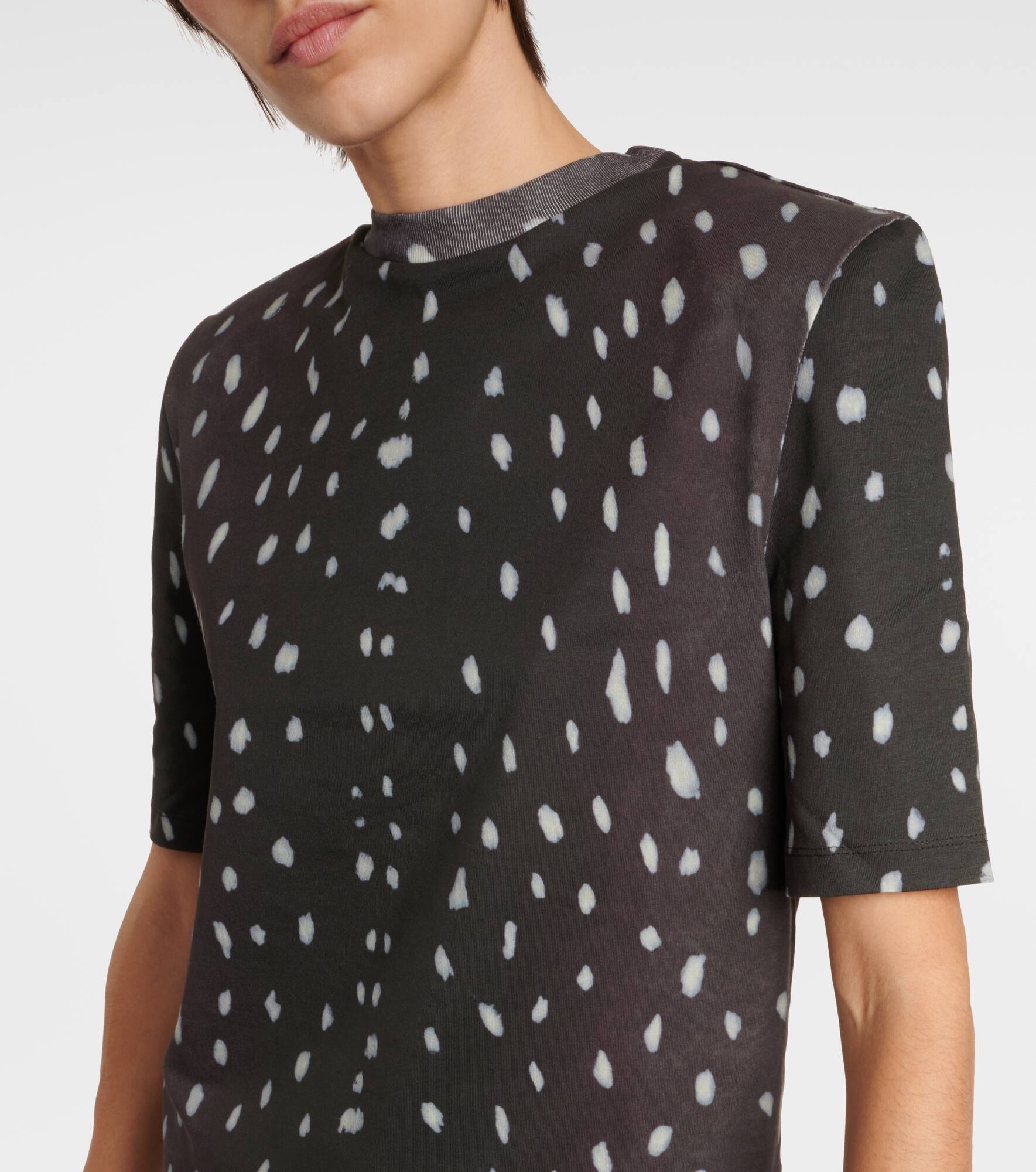 Padded printed cotton T-shirt - 4