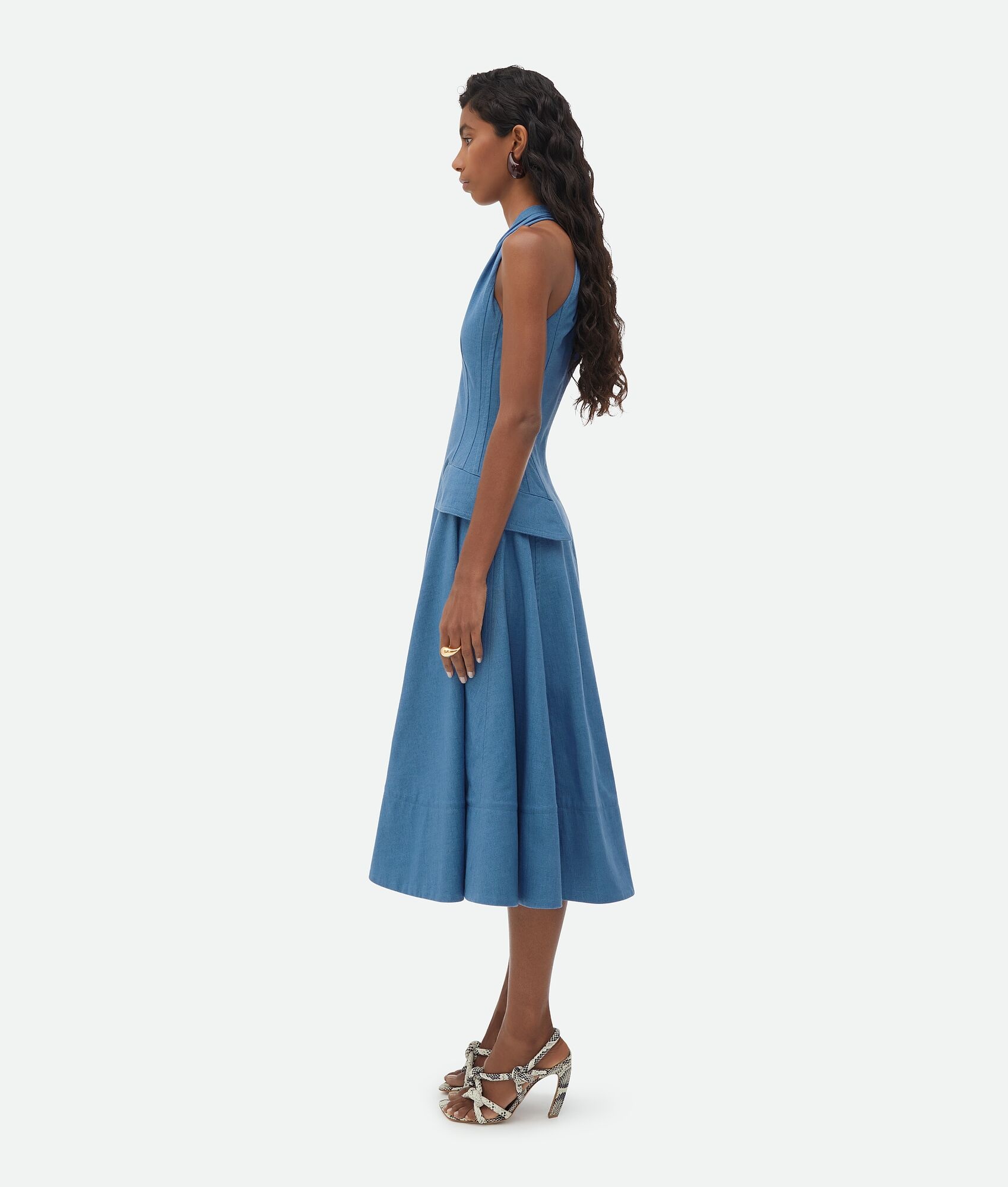 Textured Cotton Midi Dress - 2