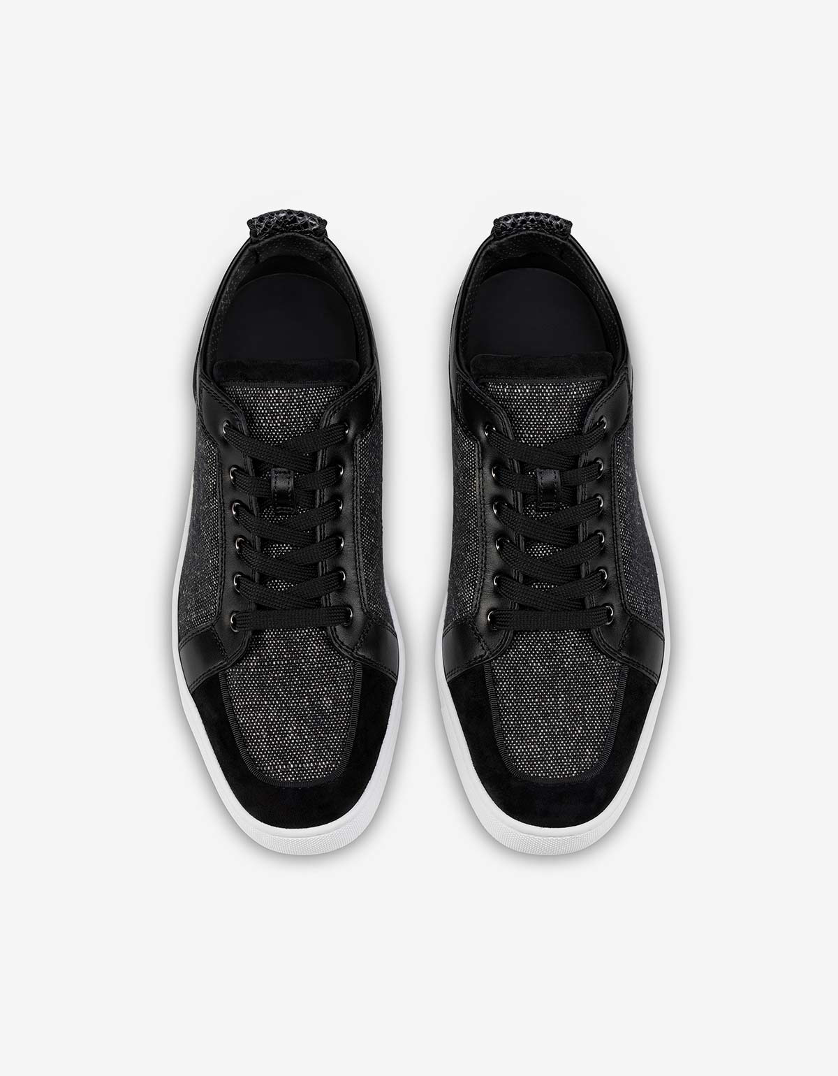 Christian Louboutin Rantulow Black Linen Trainers - 4