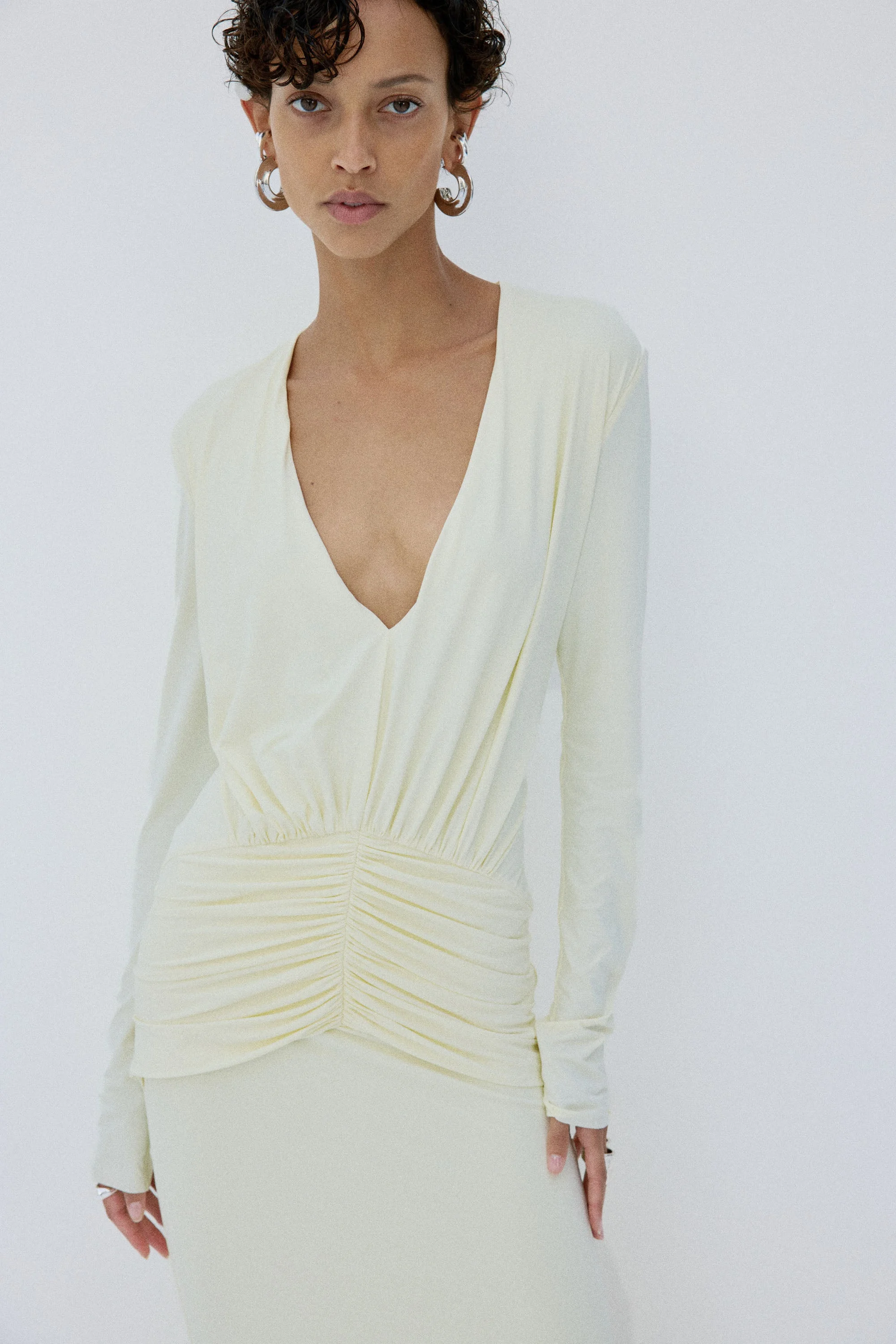 CIELORA DRESS IN BRIGHT CREAM - 1