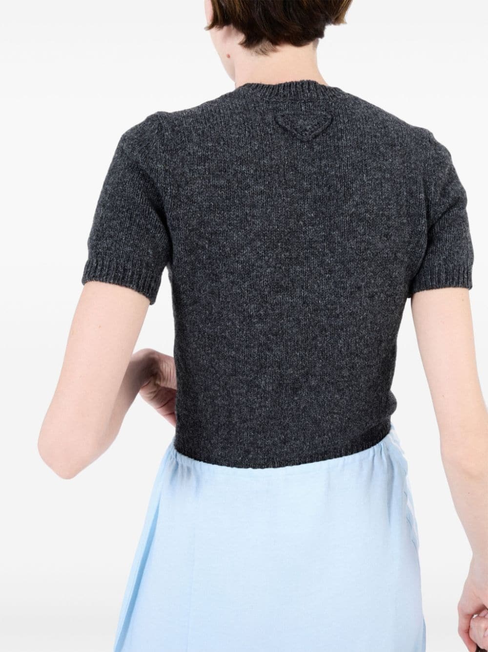 short-sleeve cashmere top - 4