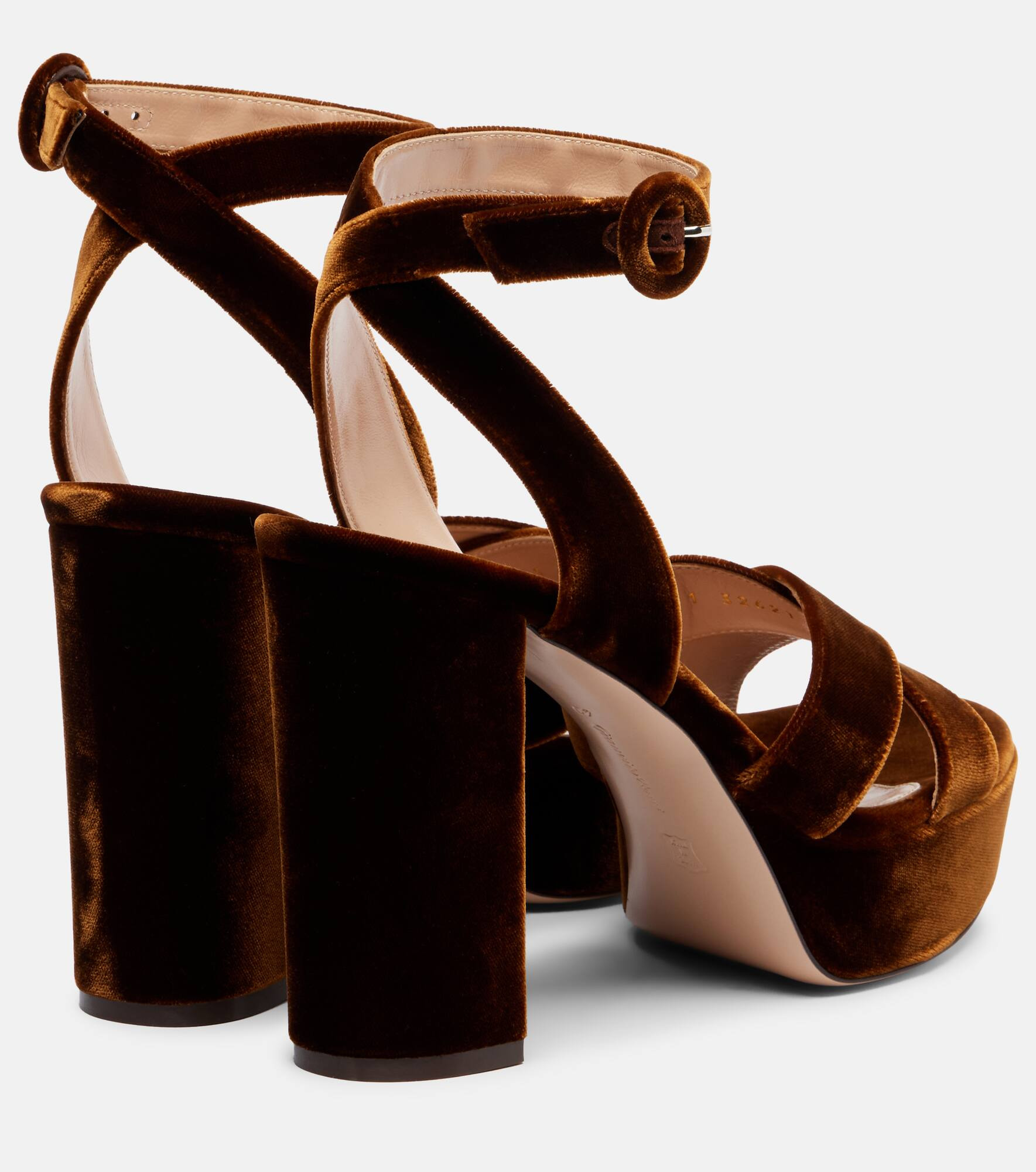 Sabrina 105 velvet platform sandals - 2
