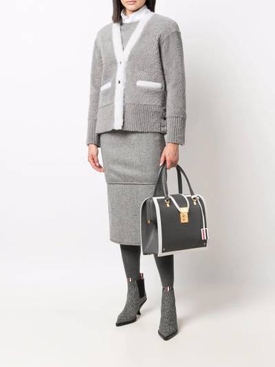 Thom Browne Mrs. Thom contrast-trim tote outlook