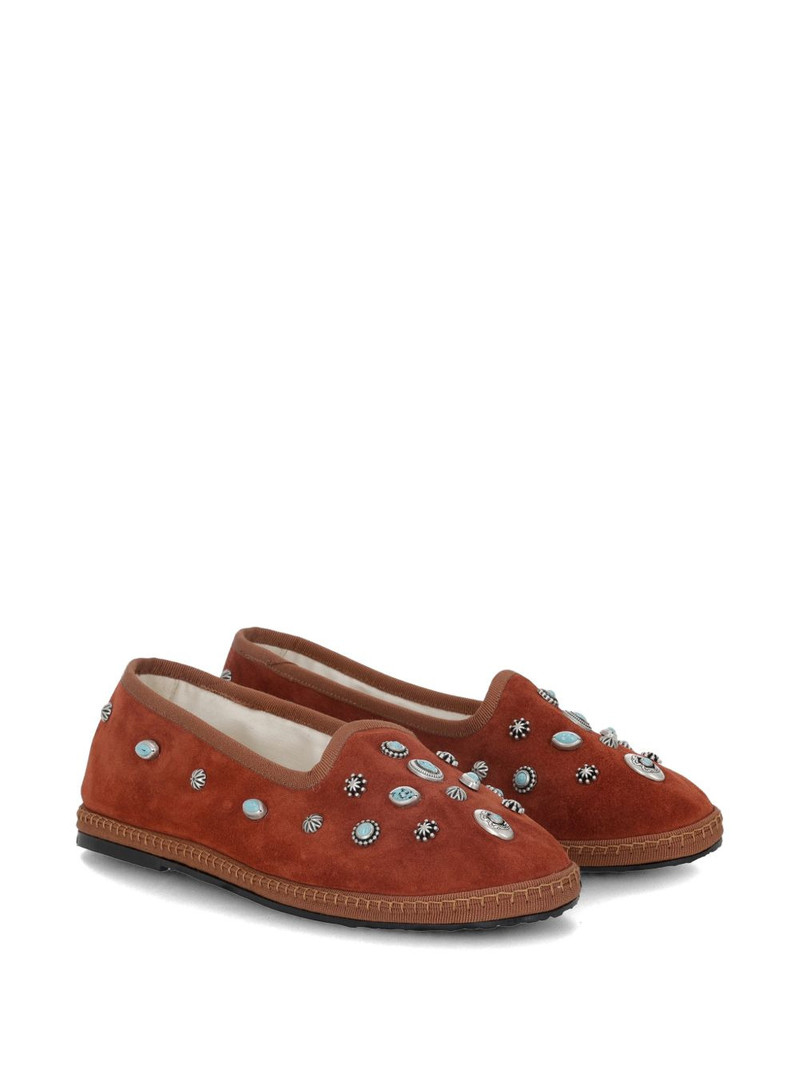 FORTELA stud suede ballet flats outlook