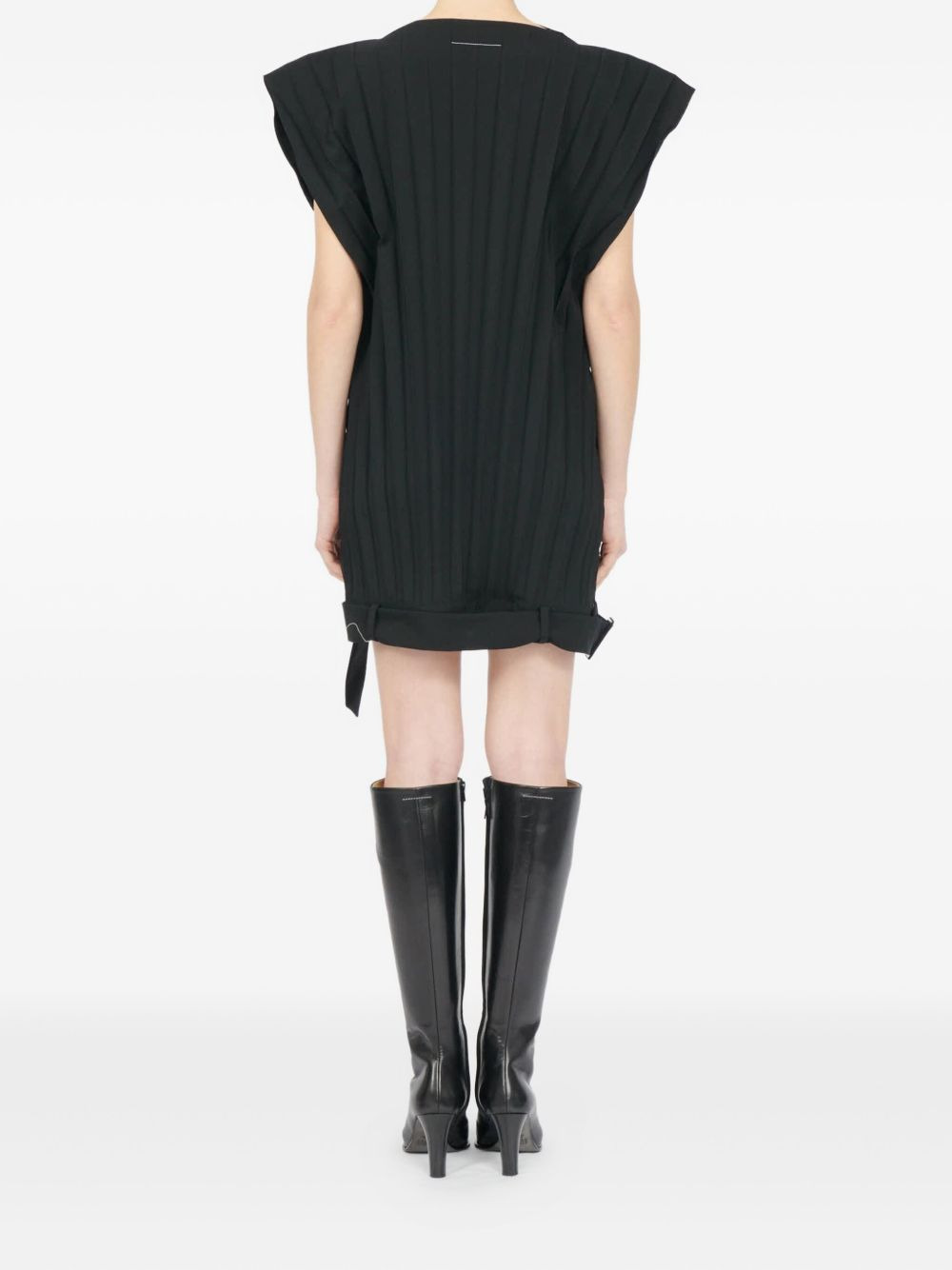 pleated sleeveless mini dress - 5