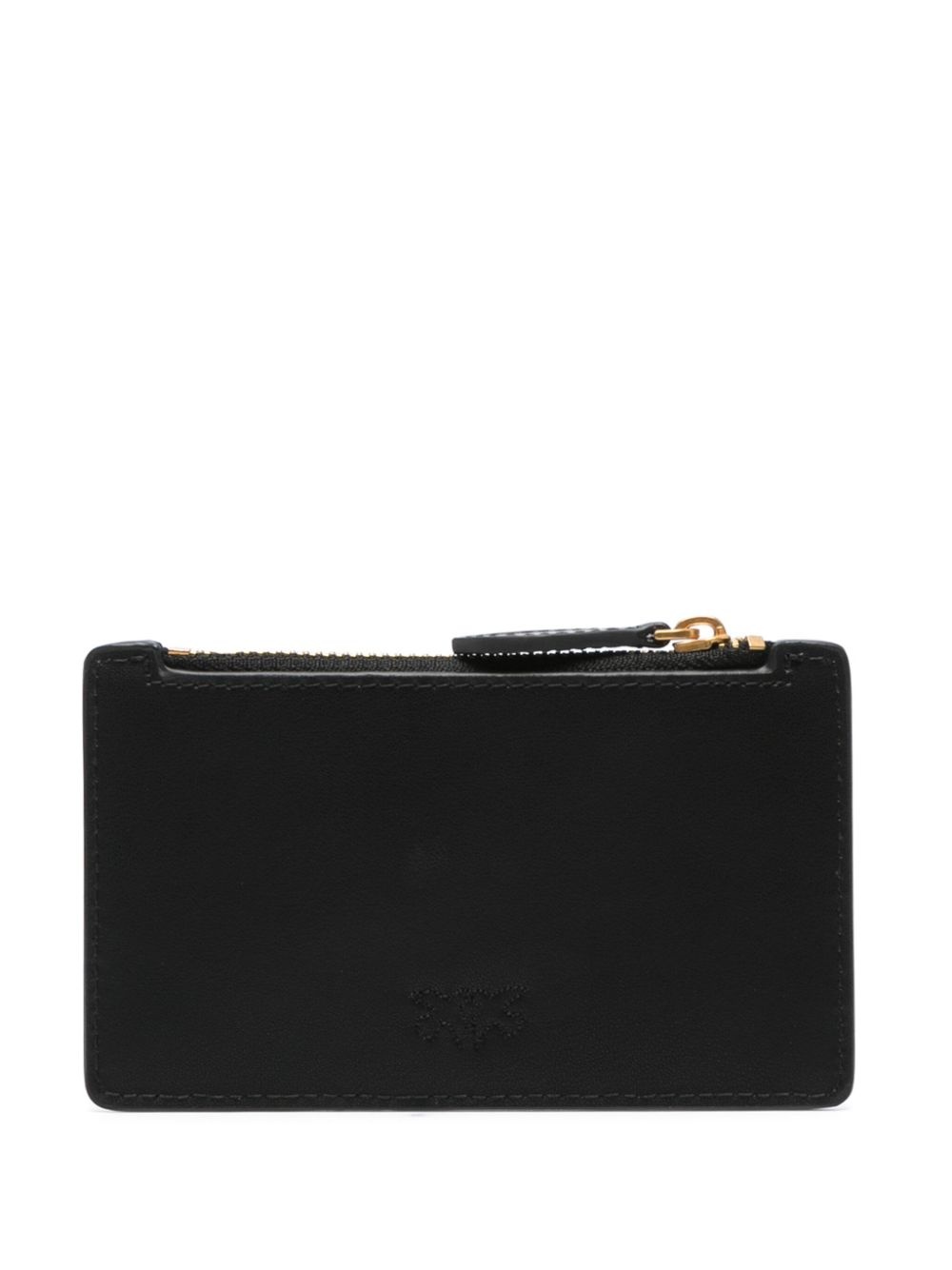 logo-detail leather purse - 2