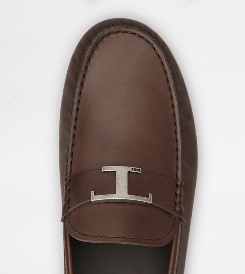 T TIMELESS GOMMINO BUBBLE LOAFERS IN LEATHER - BROWN 5