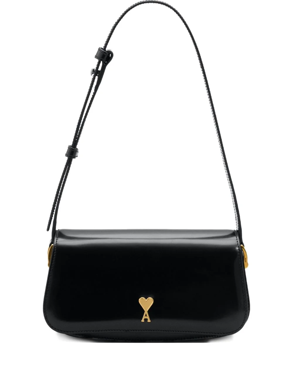 heart stud leather shoulder bag - 1