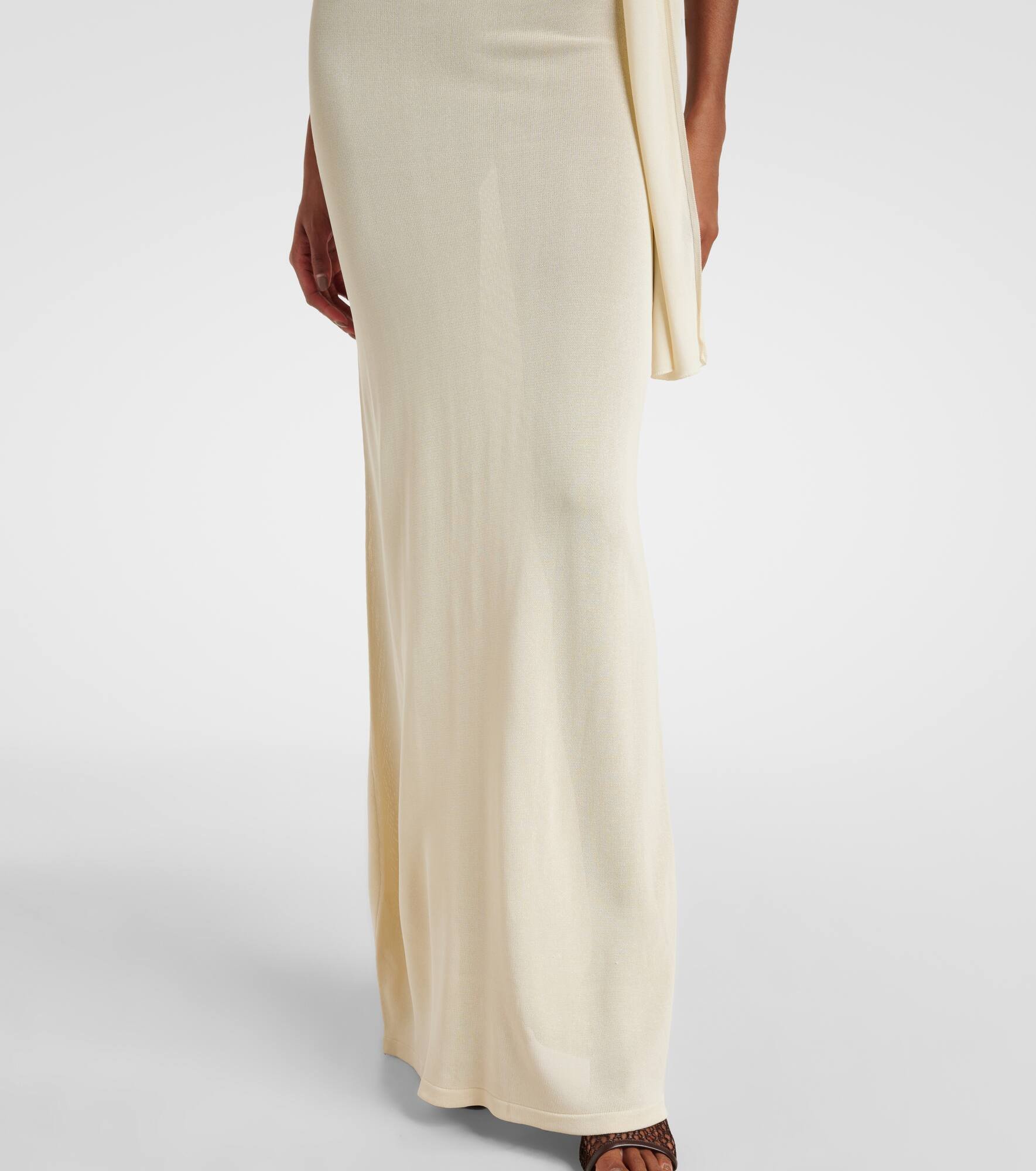 Scarf-detail draped maxi dress - 5
