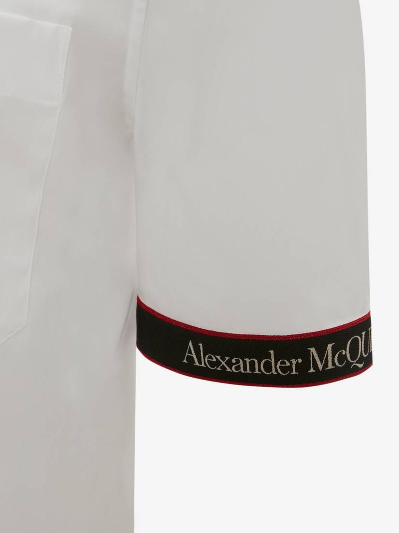 Alexander McQueen Men's Selvedge Tape Shirt in White outlook