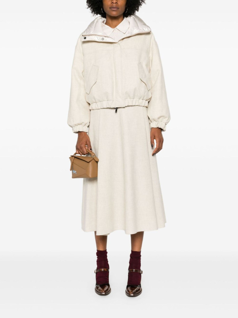 Brunello Cucinelli pleat-detail A-line skirt outlook