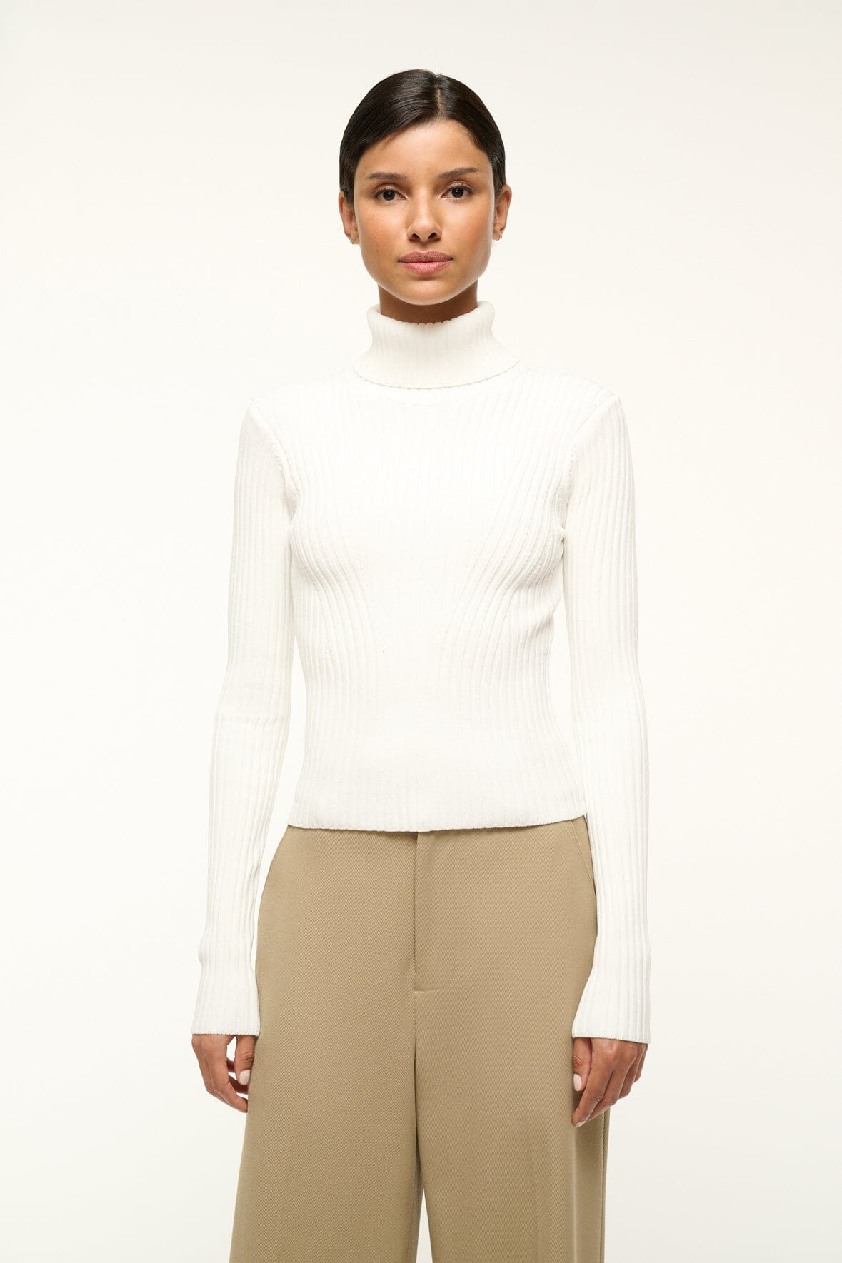 STAUD JACE TOP IVORY - 2