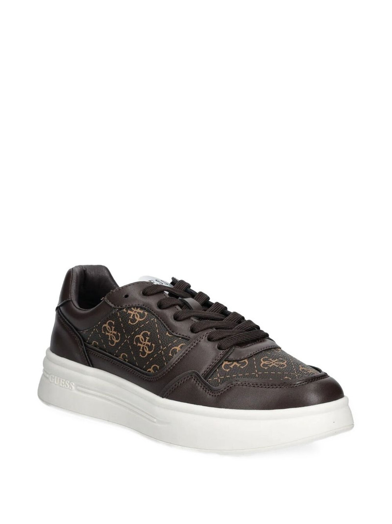 GUESS USA monogram-embellished lace-up sneakers outlook