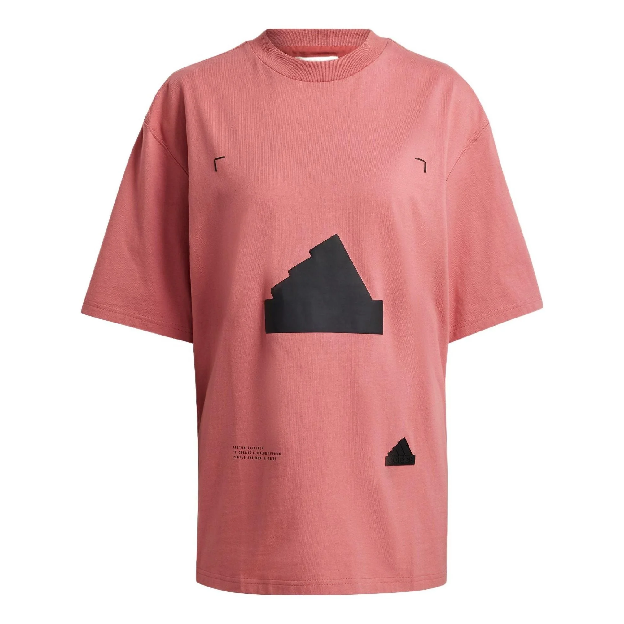 (WMNS) adidas Oversized T-Shirt 'Red Black' HG4356 - 1