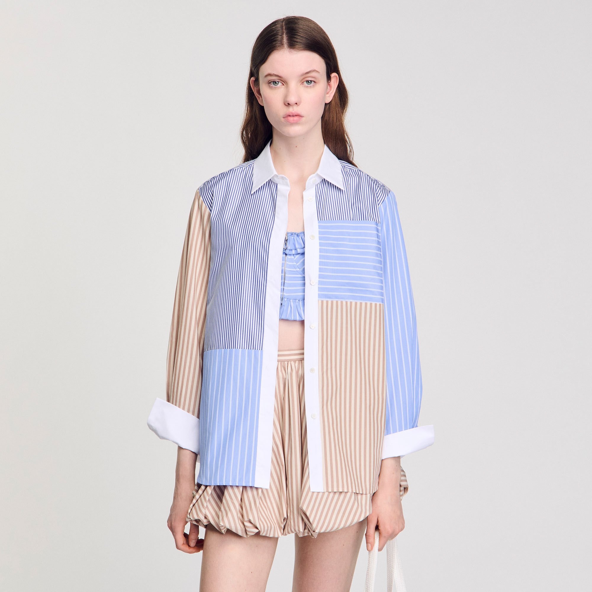STRIPED MIX SHIRT - 4