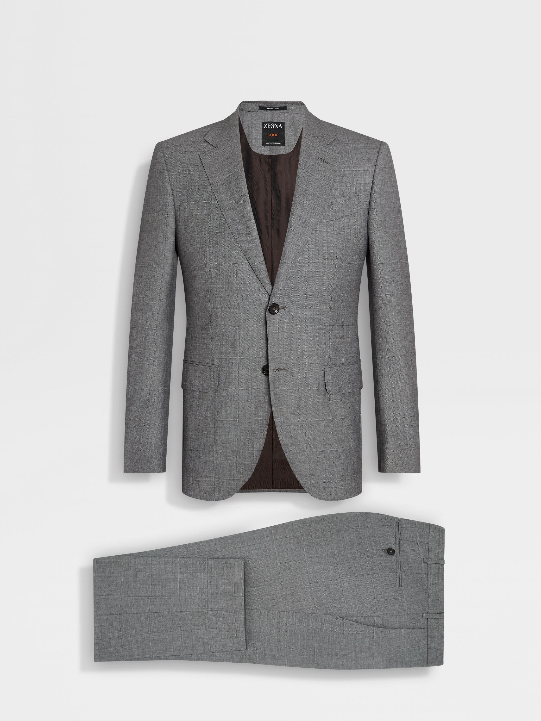 GREY CENTOVENTIMILA WOOL SUIT - 2