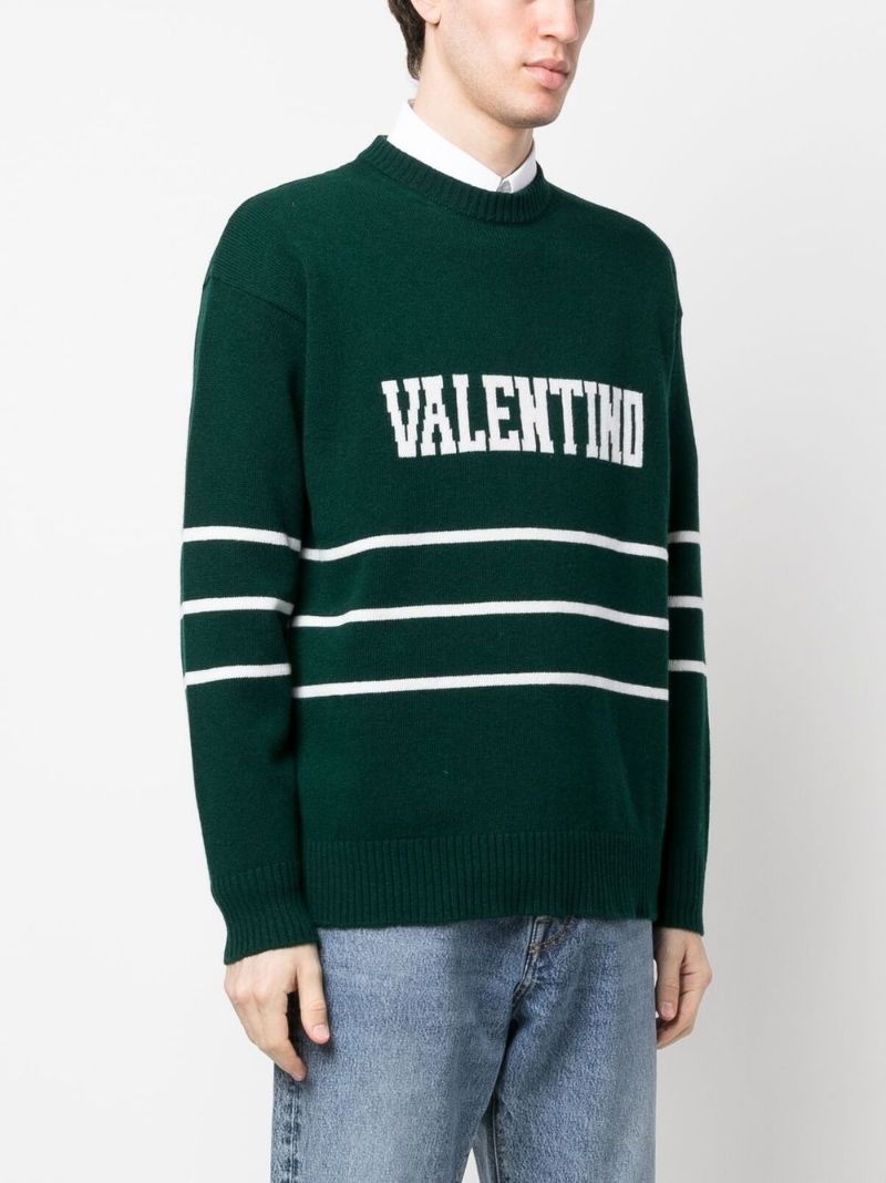 logo-intarsia crew-neck jumper - 5