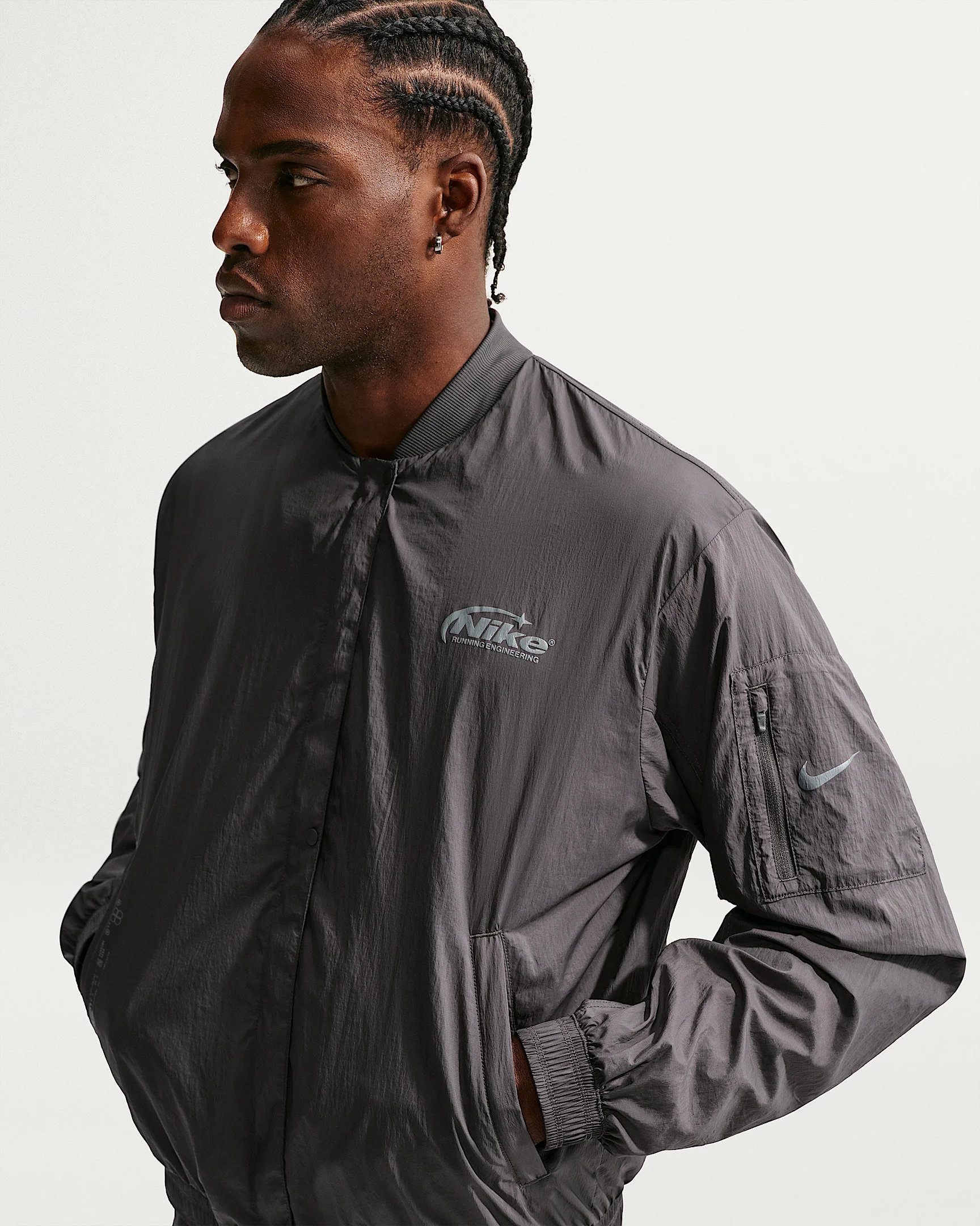 Nike Men's Repel UV Protection Running Bomber Jacket - 1