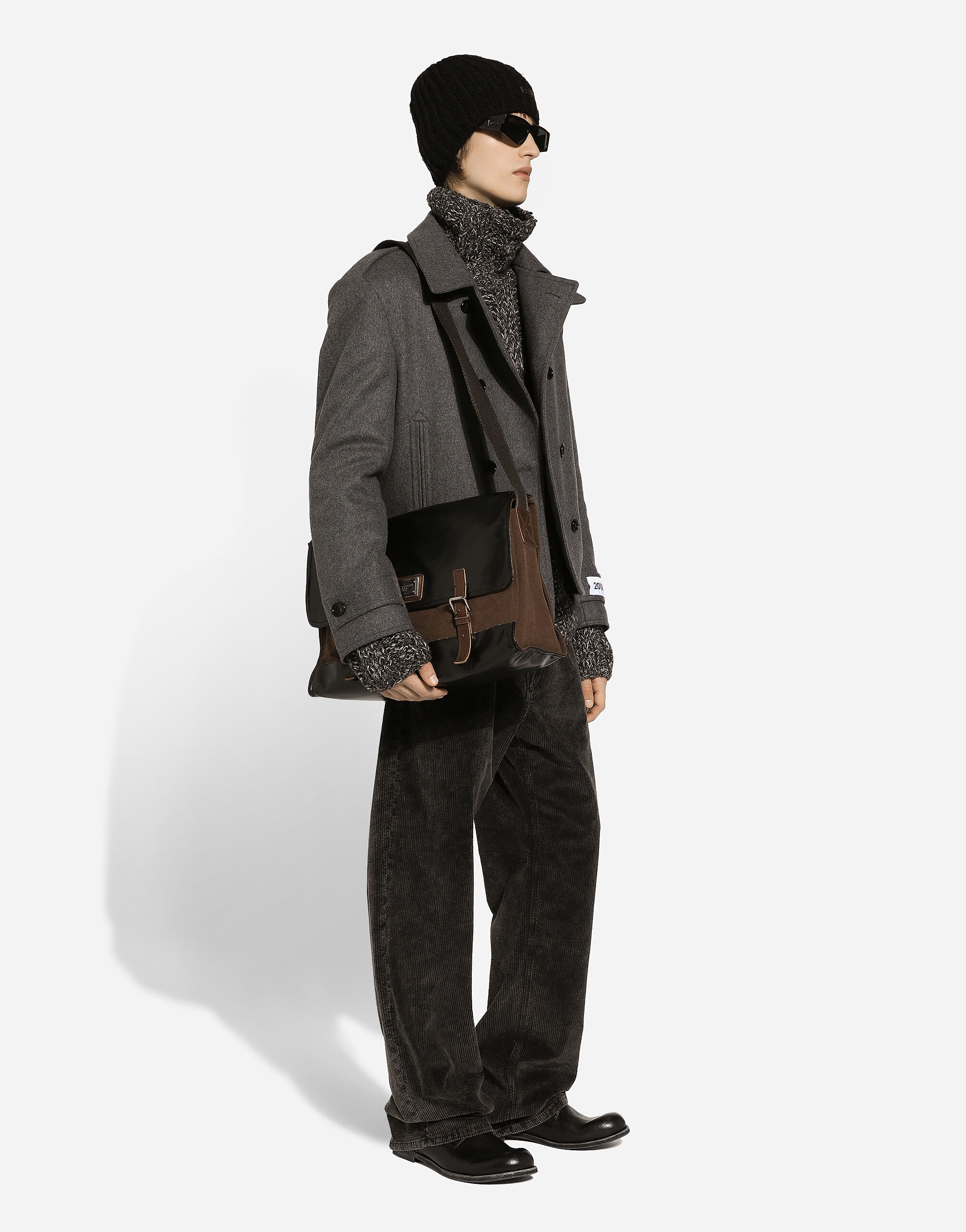 Double-breasted cashmere-blend pea coat - 5